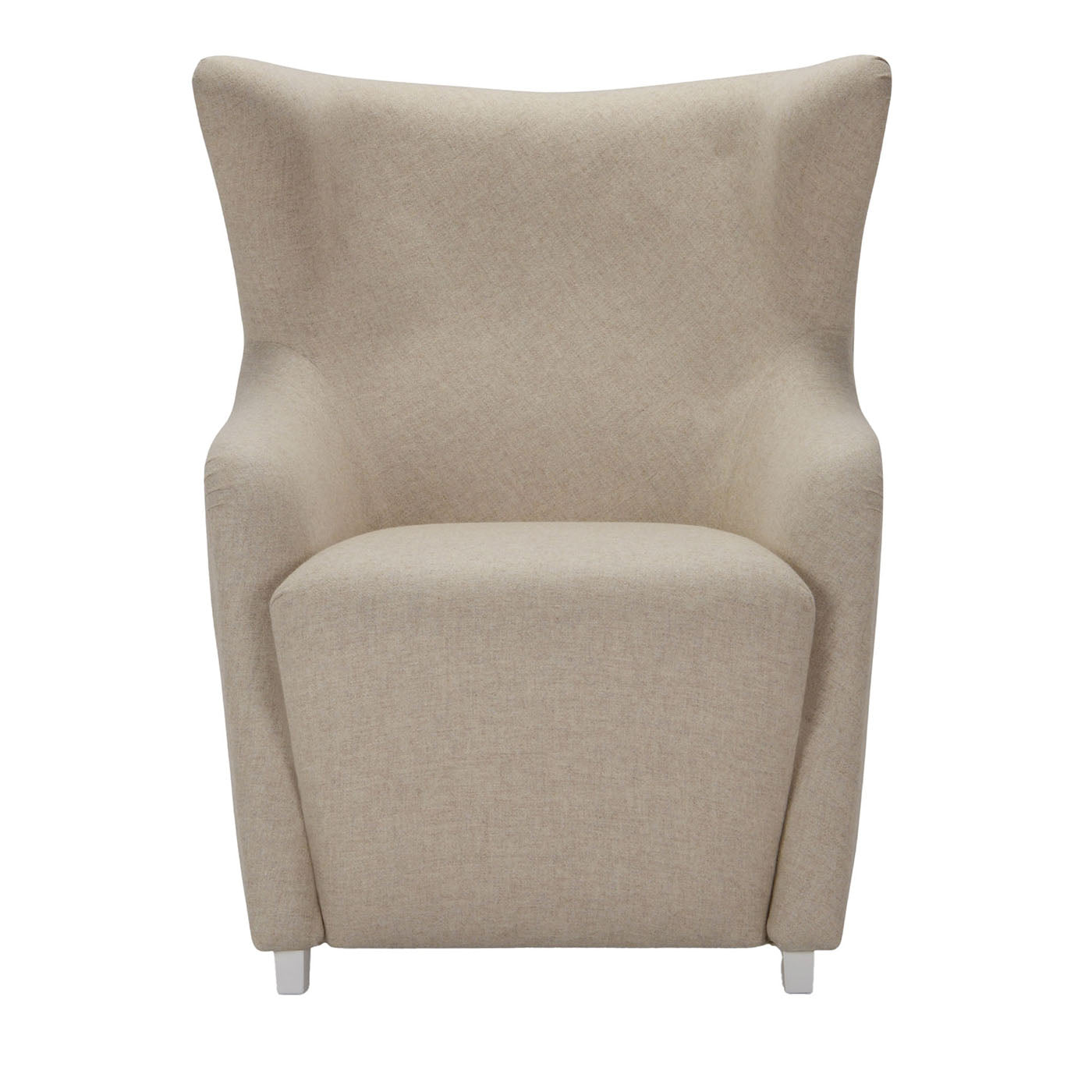 Gea Beige and White Low Armchair By Giovanni Tommaso Garattoni - Vue principale