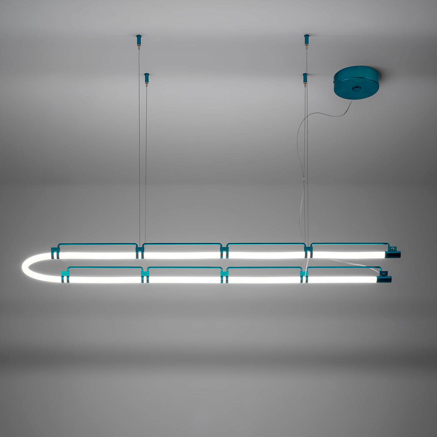 Endless Blue Matte Metal Chandelier - Alternative view 3