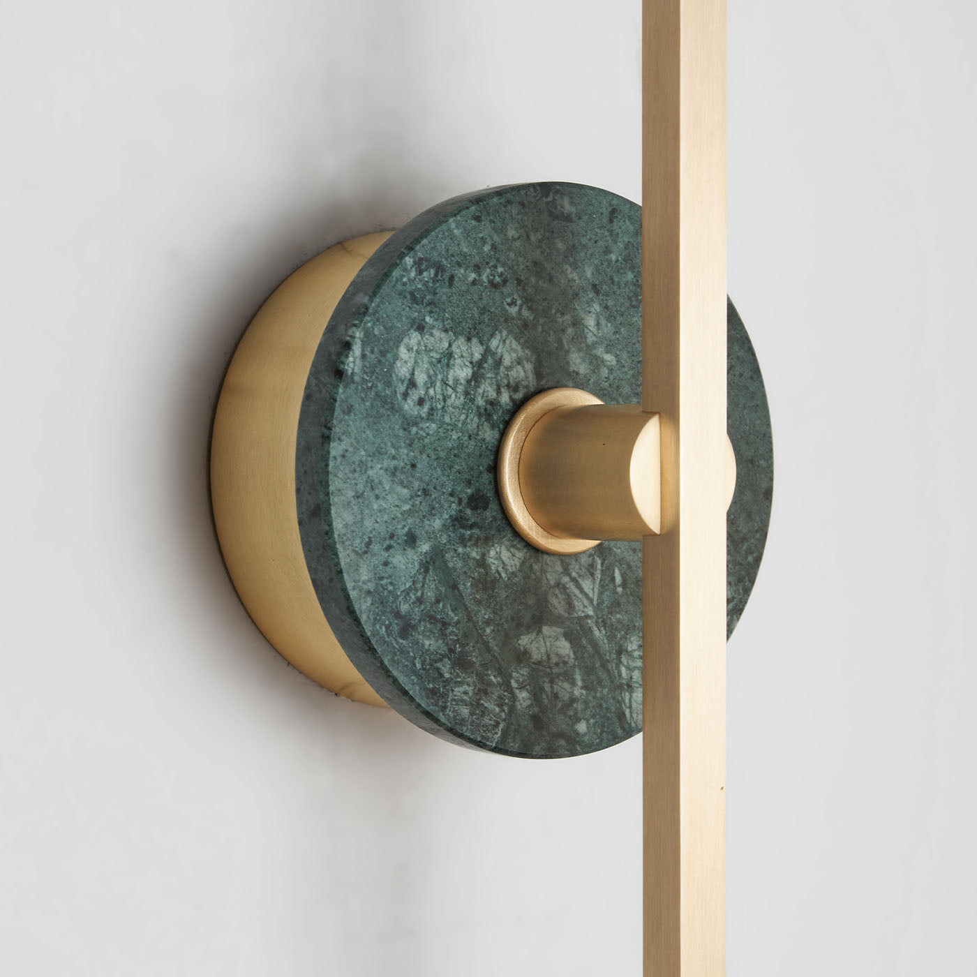 "Essential Stick" in Satin Brass and Green Guatemala Marble - Alternative view 1