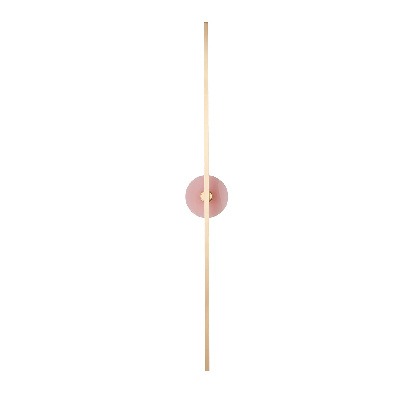 Essential Grand Stick Satin Brass and Pink Onyx Wall Lamp - Main view