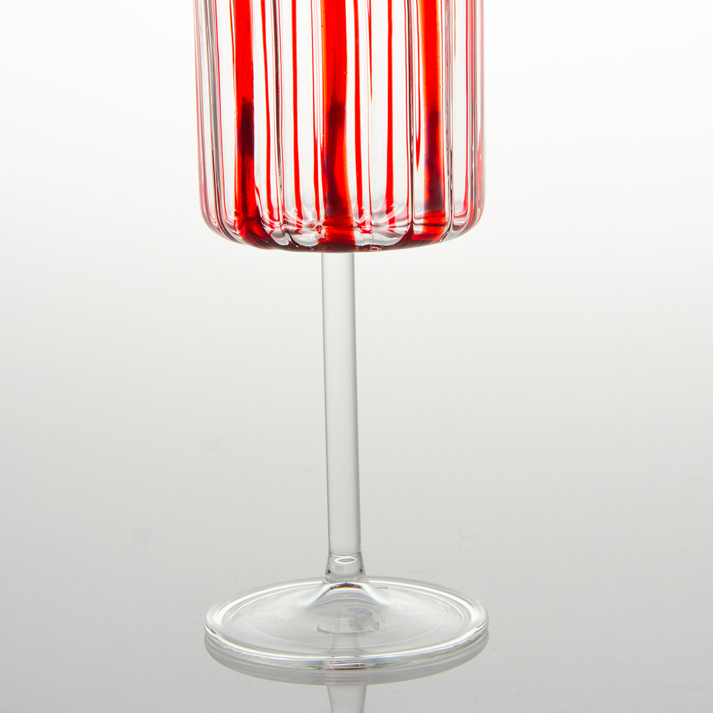 Calice da vino a righe rosse - Vista alternativa 1