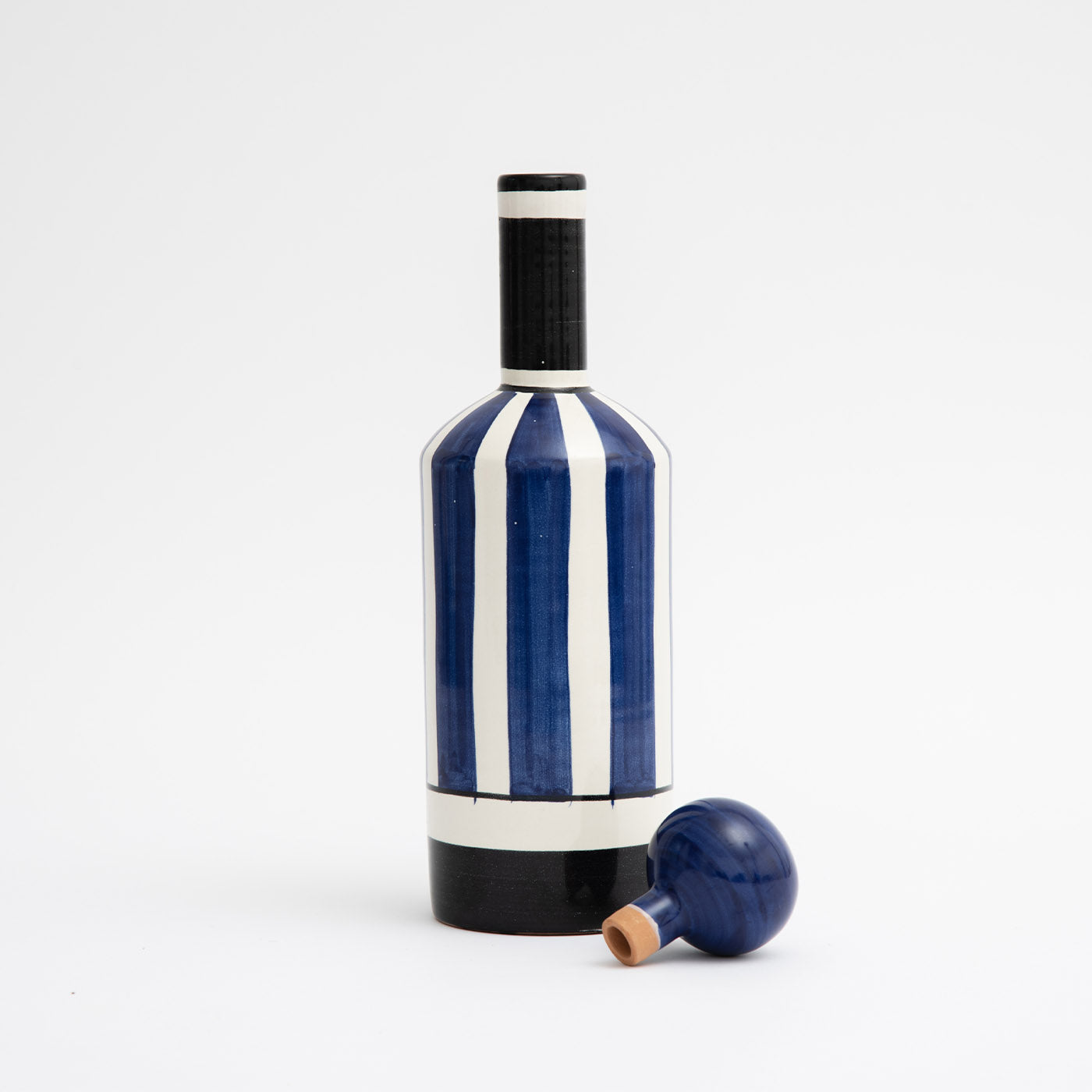 Demetra Decorative Blue Bottle with Lid - Alternative view 1