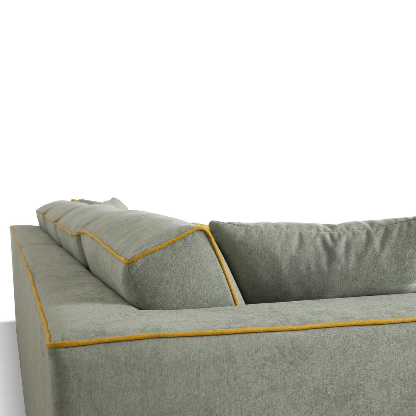 Jackie 6-Seater Gray and Yellow Sofa - Alternative view 3