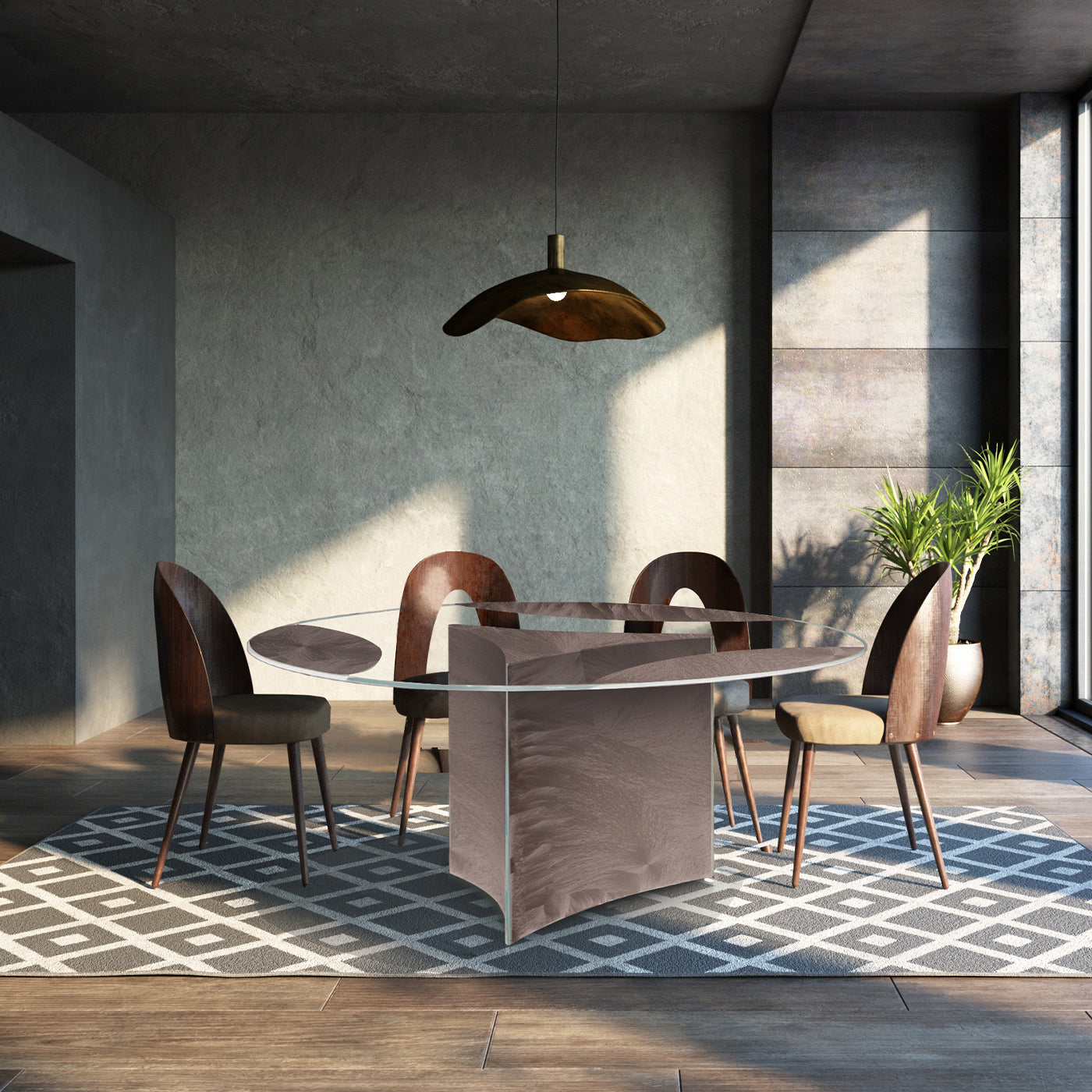Dionisio Circular Bronze Dining Table by Fabio Casali - Alternative view 1