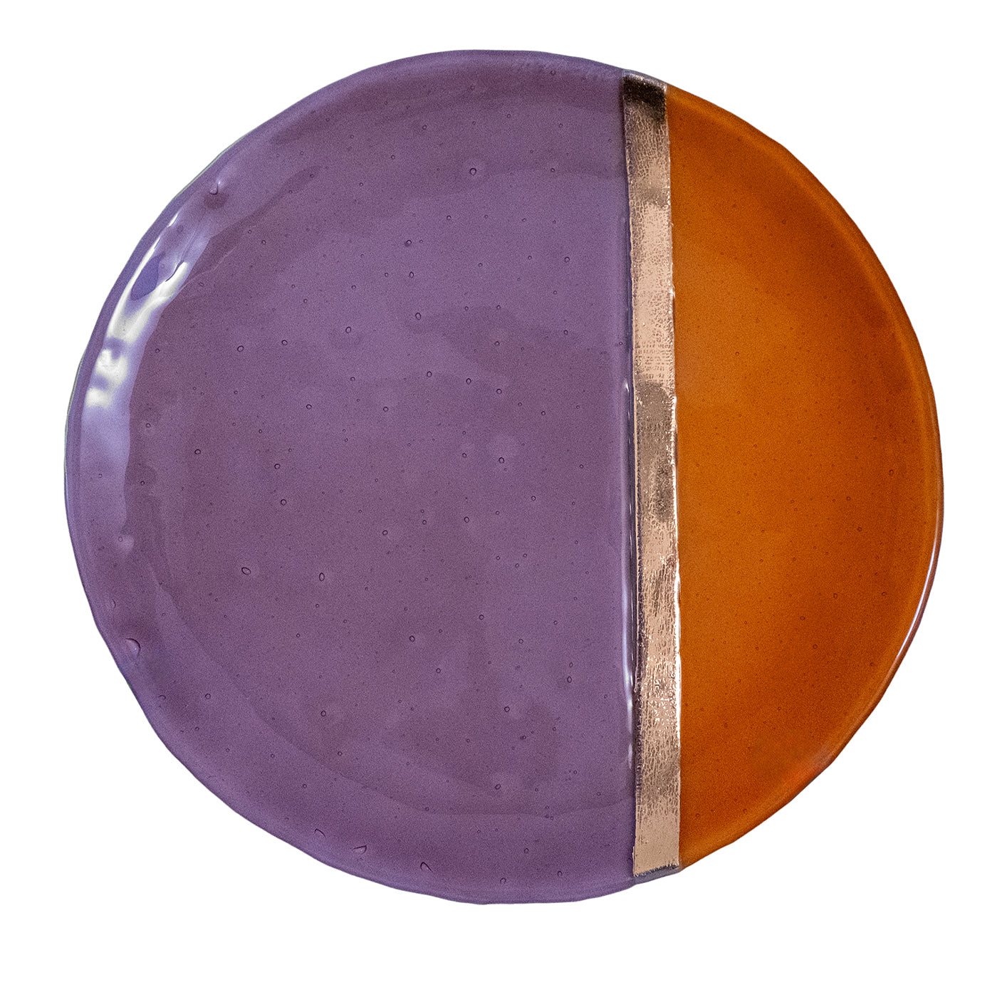 Set of 2 Violet and Orange Dinner Plates - Main view