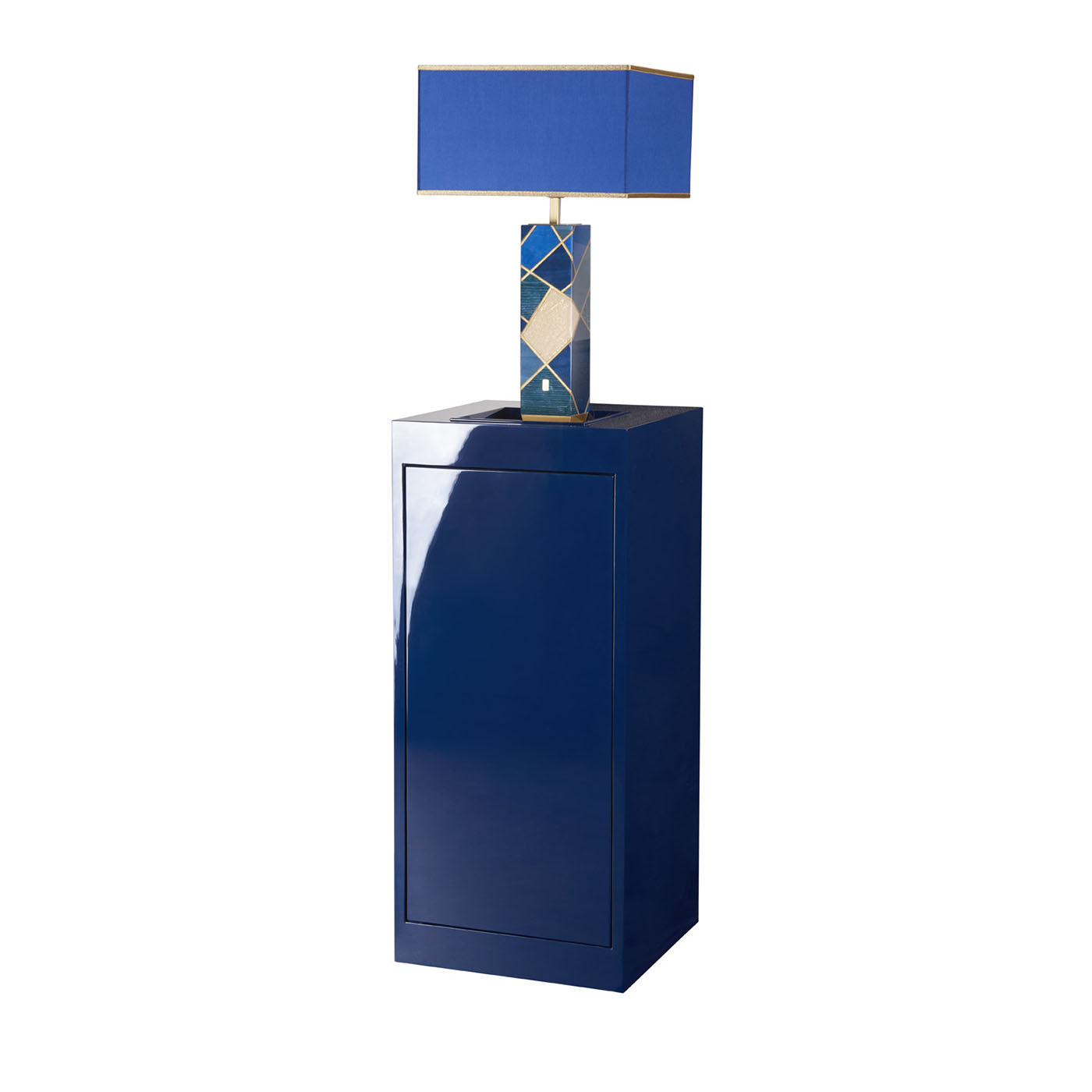 Tellux Wheeled Blue Floor Lamp - Vue alternative 1