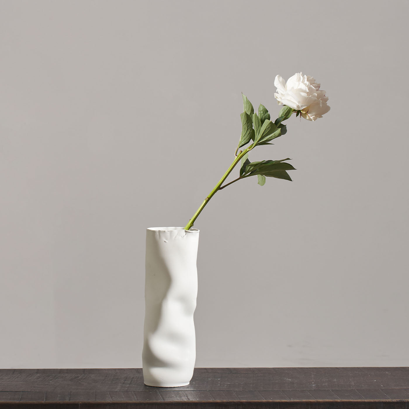 Asiago Modified Sand White Decorative Vase - Alternative view 3