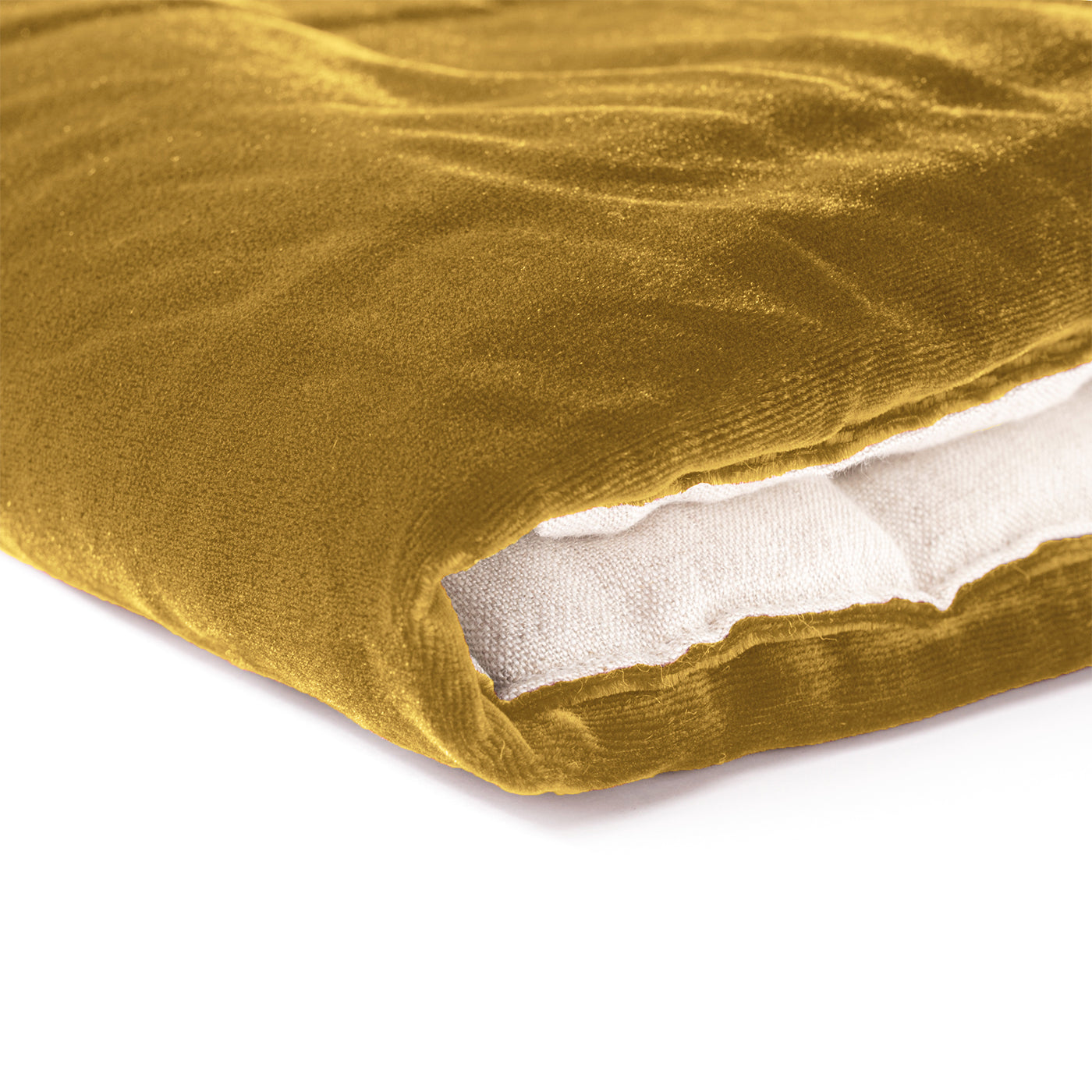 Gold Velvet & Linen Blanket  - Alternative view 2