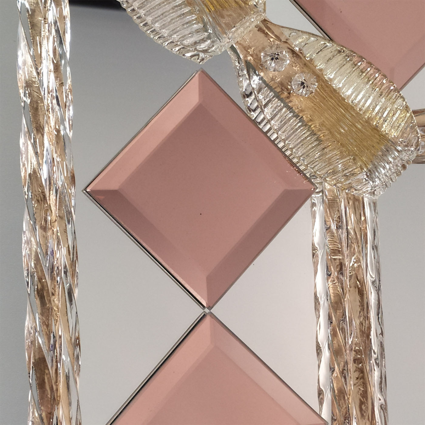 Conterie Rosa Cuadrados Espejo de cristal de Murano - Vista alternativa 2