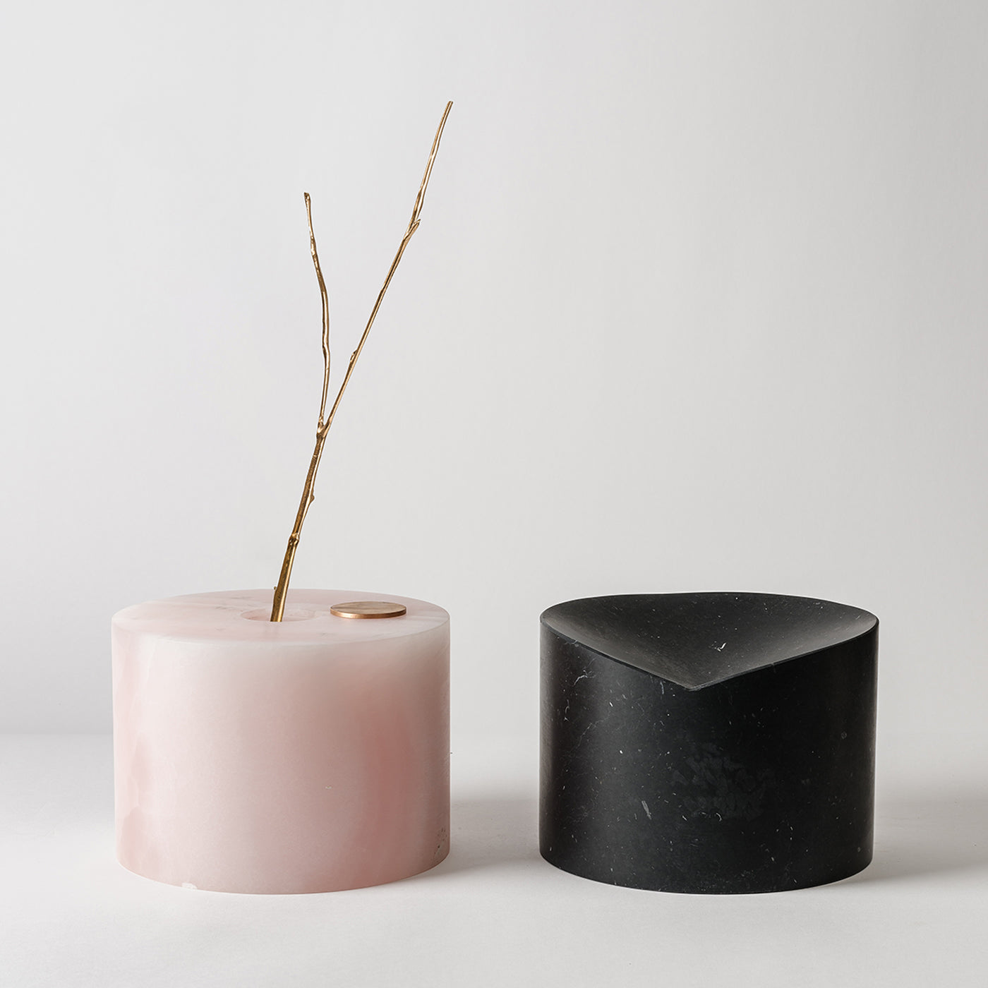 Here and Now Black Marquina and Pink Onyx Vase - Alternative view 1