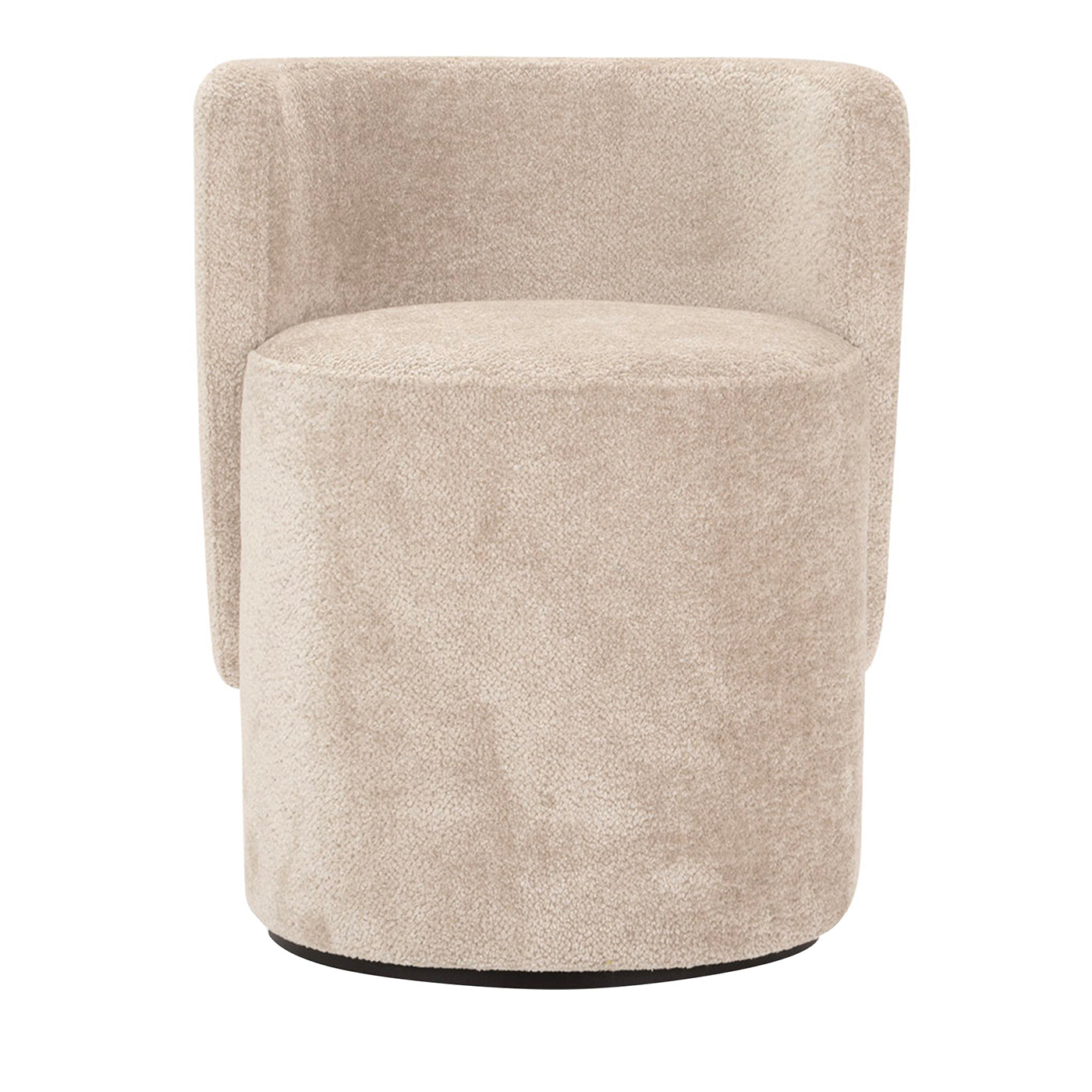 Boll Cylindrical Beige Textile Lounge Chair by Simone Micheli - Main view
