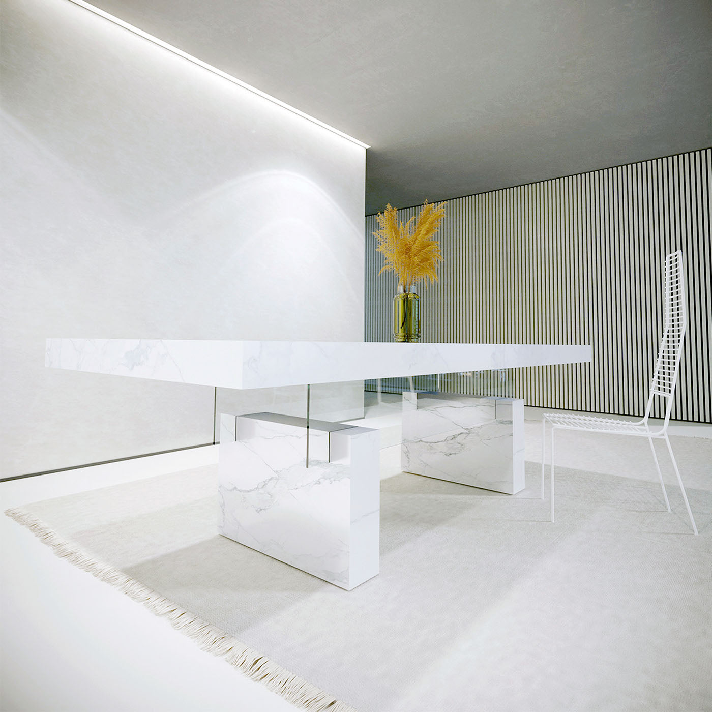 Cut Carrara Dining Table - Alternative view 3