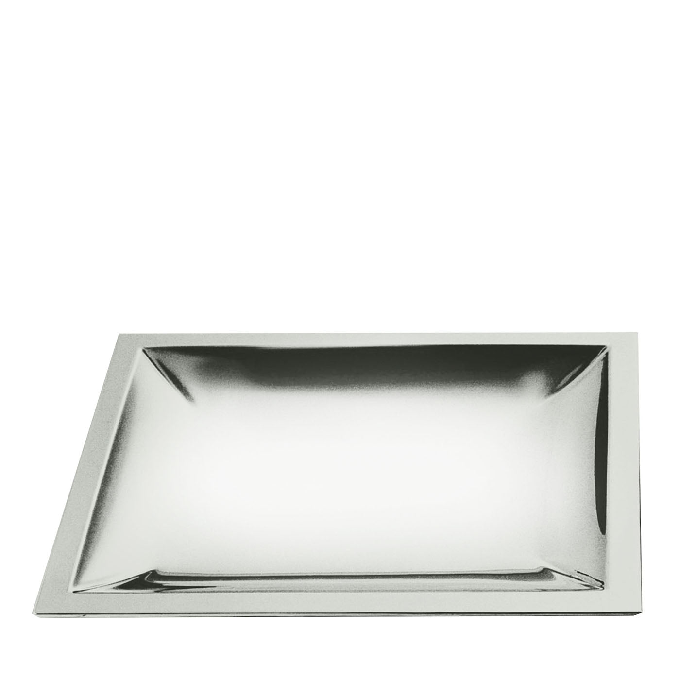 Essentia Rectangular Spigolo Silver Centerpiece - Main view
