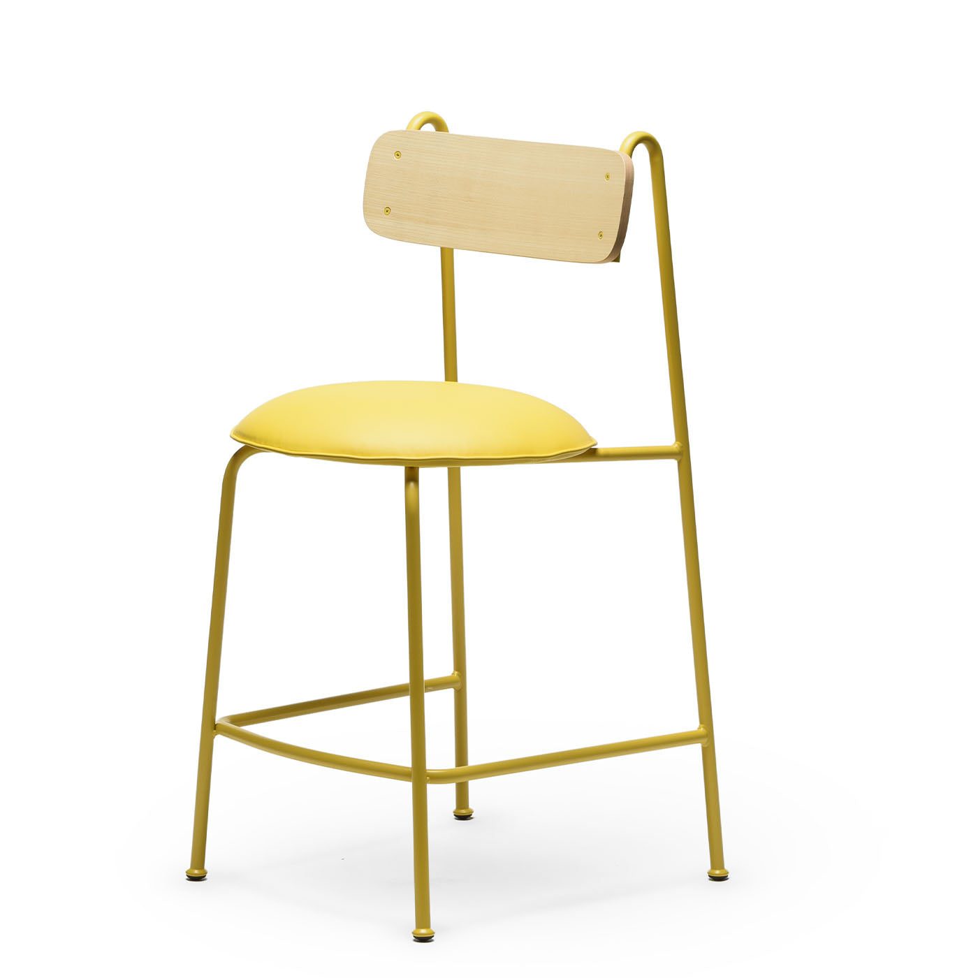 Lena Sg-65 Yellow And Natural Ash Bar Stool By Designerd - Alternative view 3