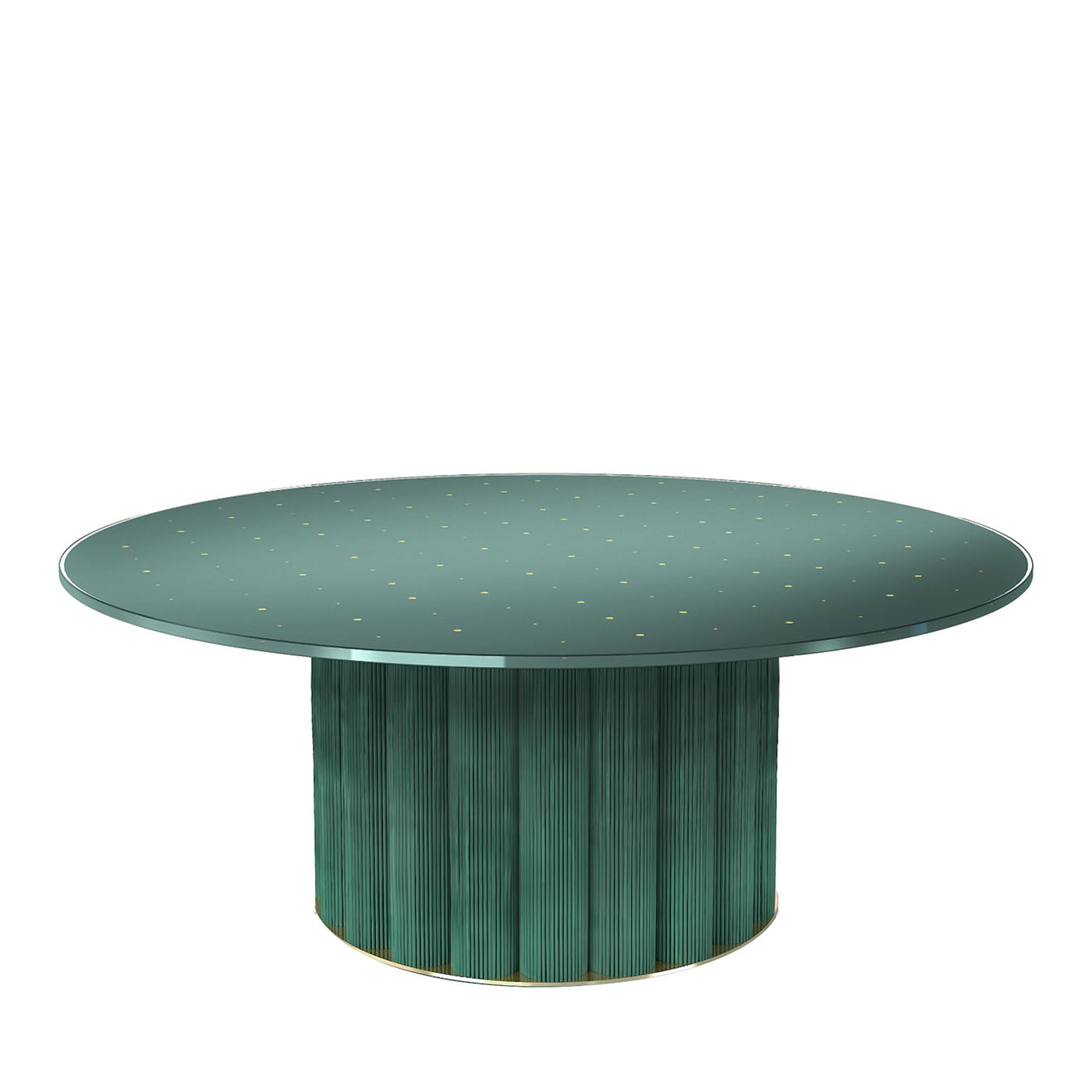 Table basse ronde verte Jade - Vue principale