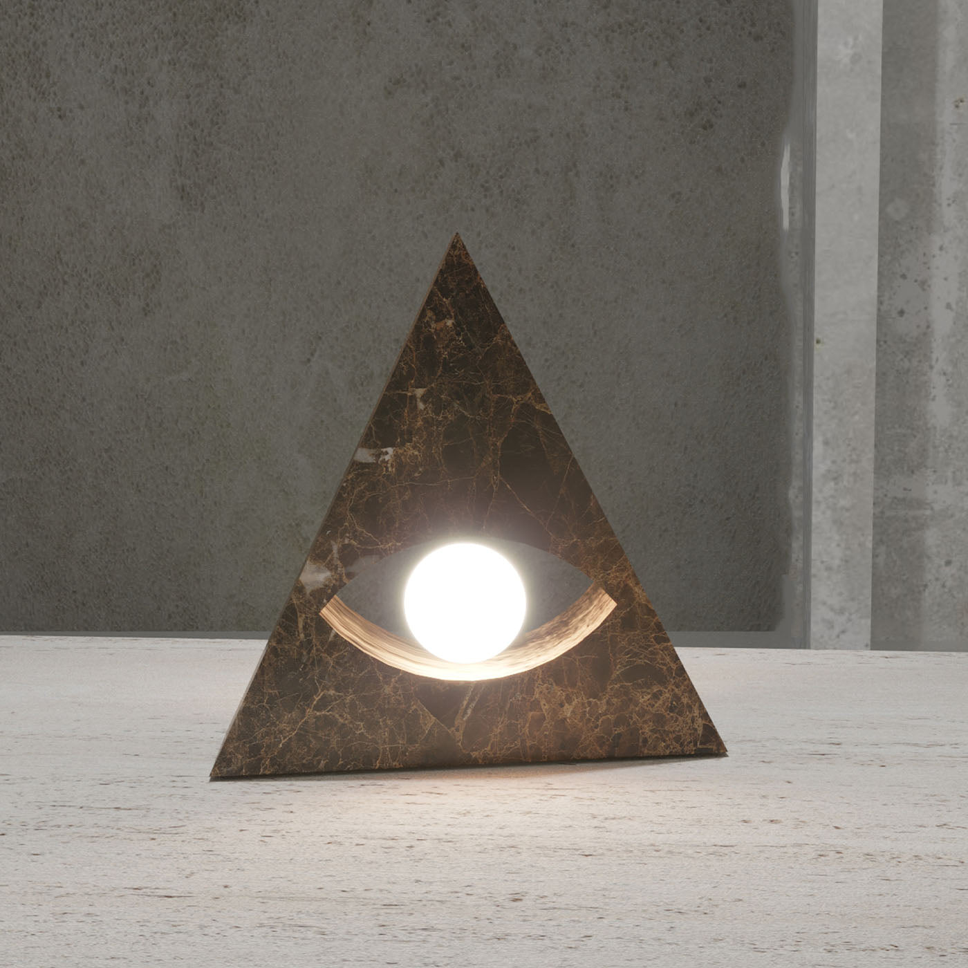 Eye Marble Sculpure Table Lamp by Sissy Daniele - Alternative view 3