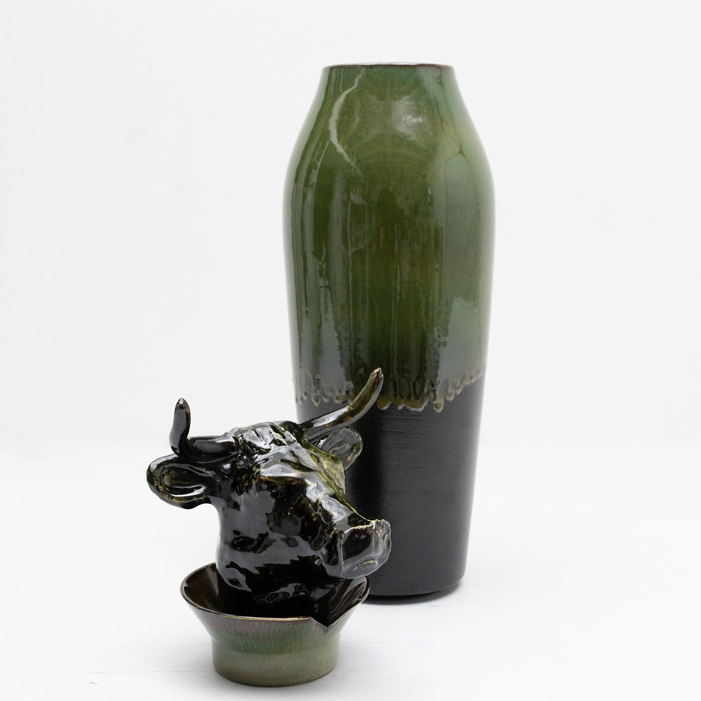 Canopo Toro Black & Green L Vase - Alternative view 1