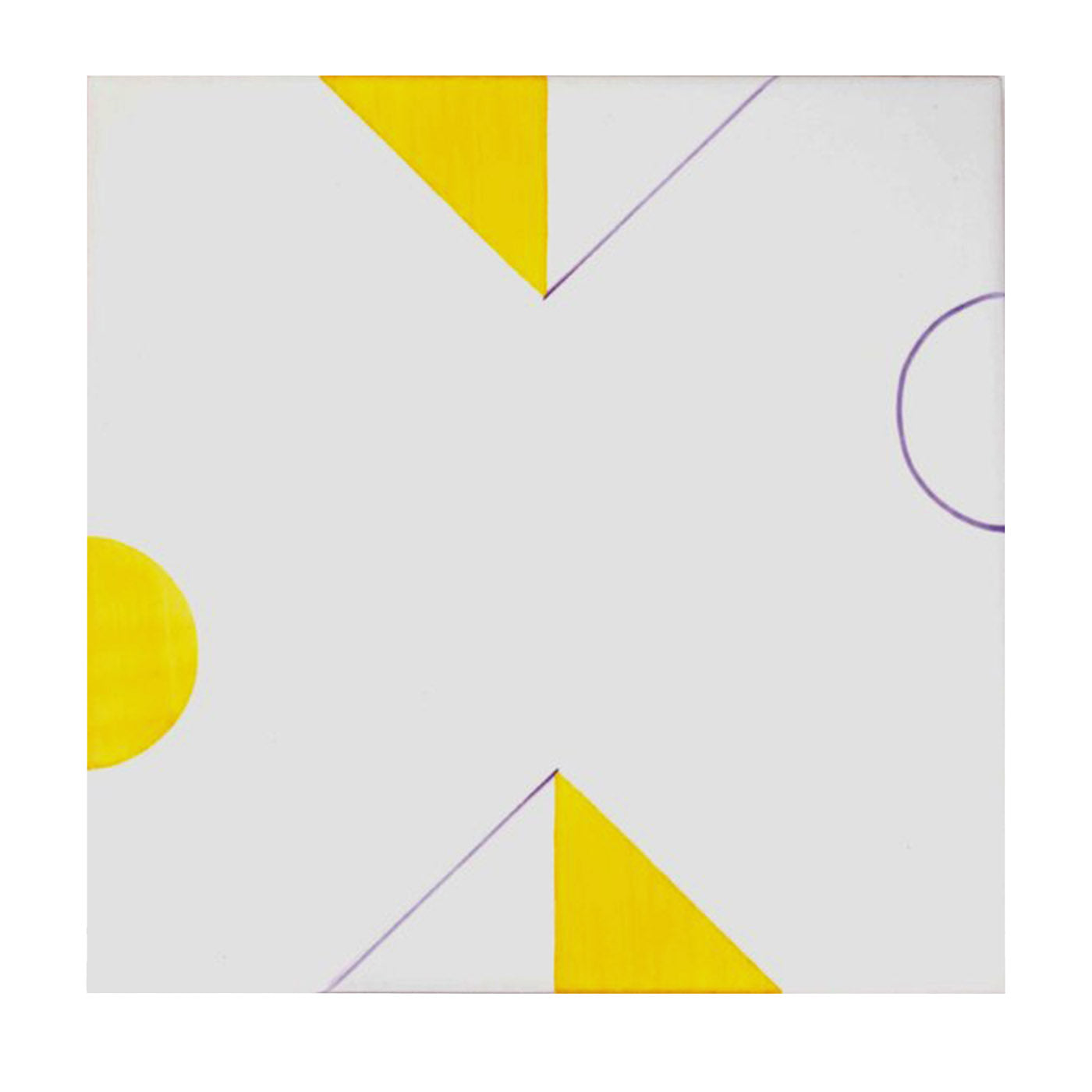 Set of 25 Complementary Yellow Triangles Tiles - Main view