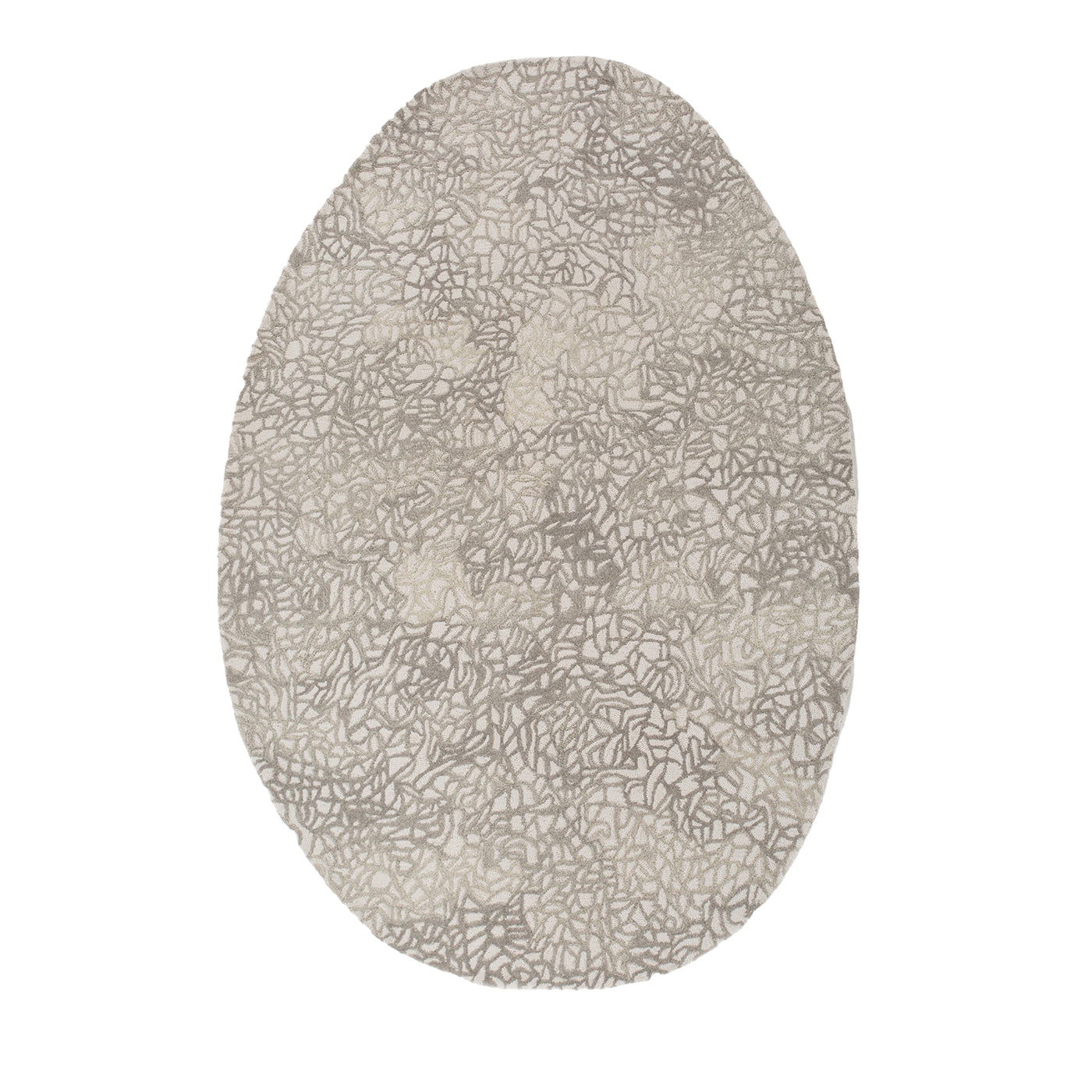 Tappeto Lunar Landscape White & Natural Gray trapuntato a mano - Vista principale