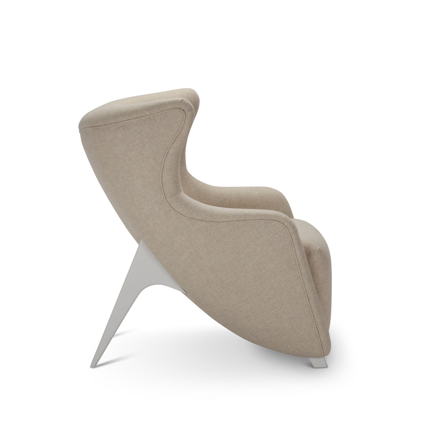 Gea Beige and White Low Armchair By Giovanni Tommaso Garattoni - Vue alternative 3