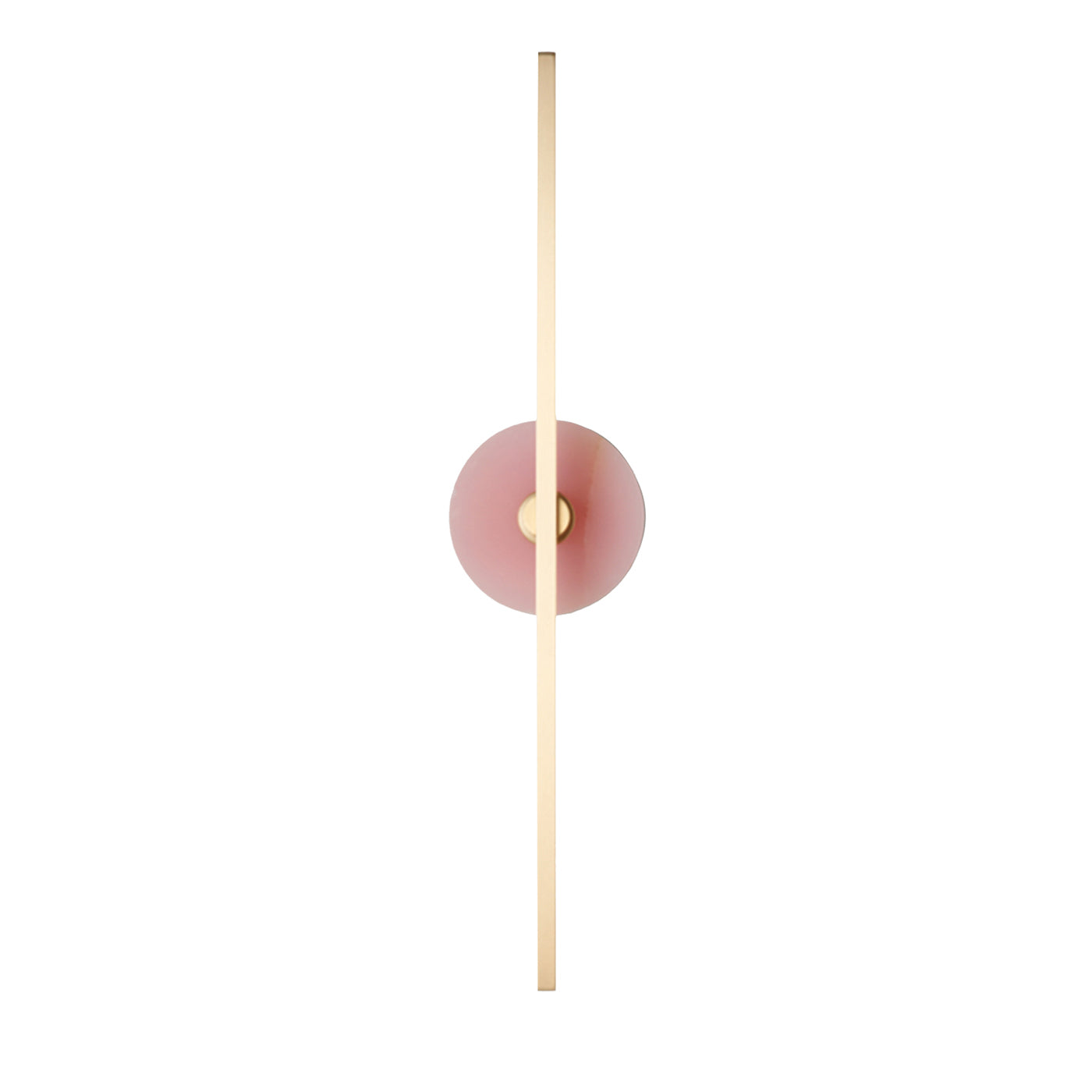 Essential Stick Lámpara de pared de latón satinado y ónice rosa - Vista principal
