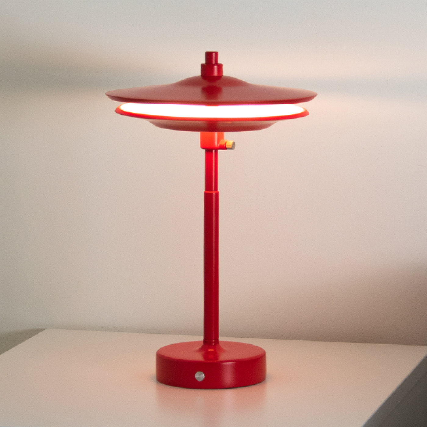 Lampe à poser rechargeable Drum Red par Albore Design - Vue alternative 1