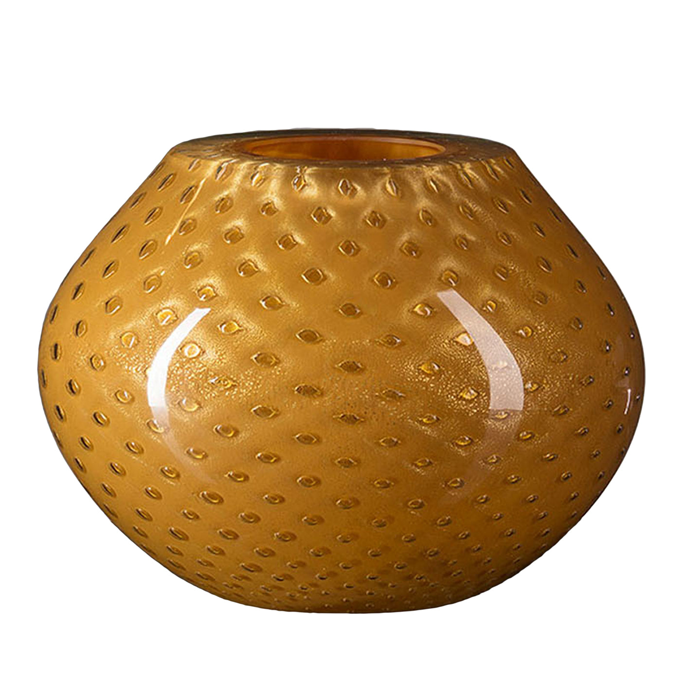 Mocenigo Sfera Gold & Orange Vase - Main view