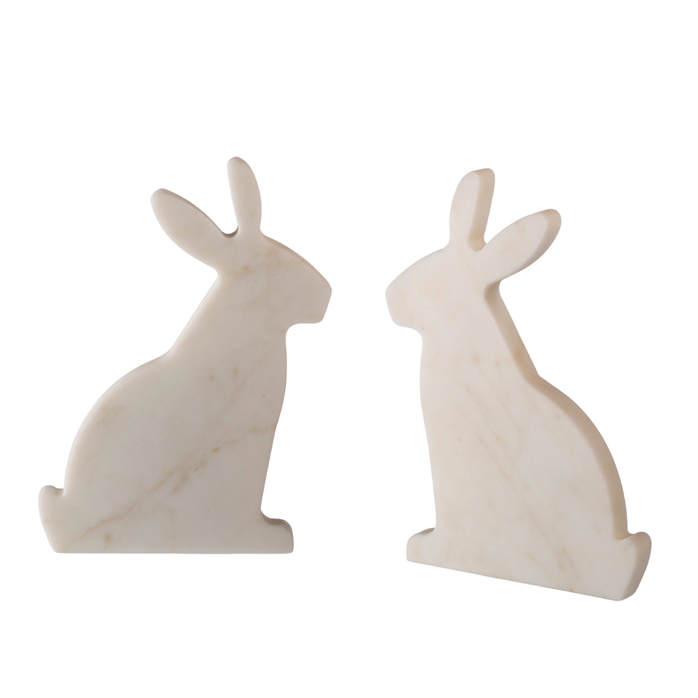 Bunny 2er-Set weißer Carrara-Buchstützen von Alessandra Grasso - Alternative Ansicht 3