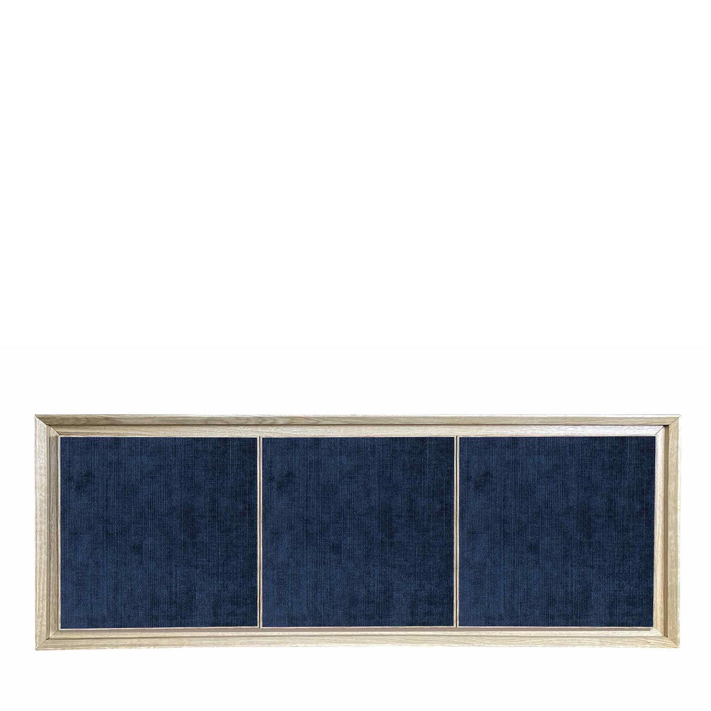 Blaues samtes 3-türiges sideboard von Mascia Meccani - Hauptansicht