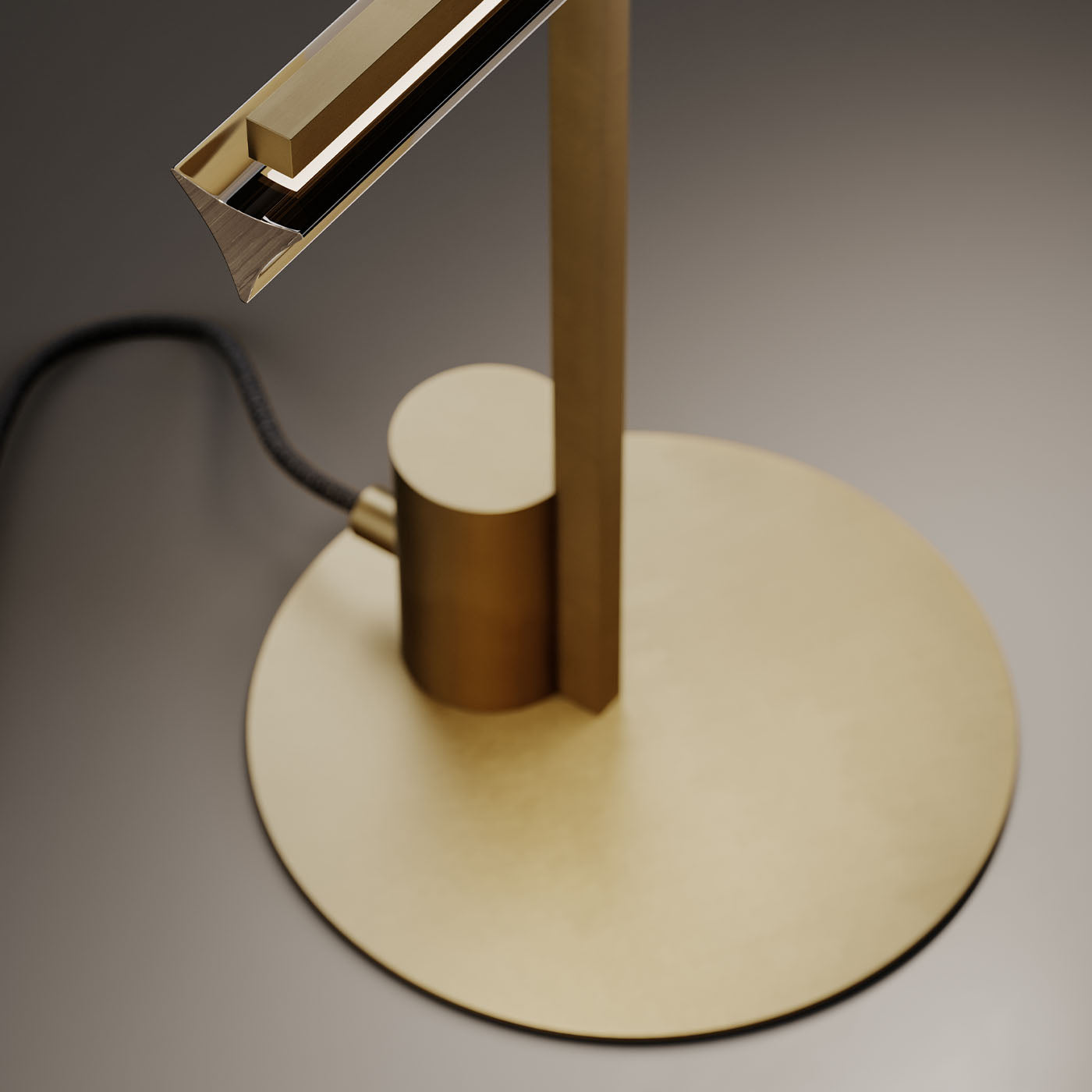 Optical Table Lamp In Smoke Grey Glass - Alternative view 1