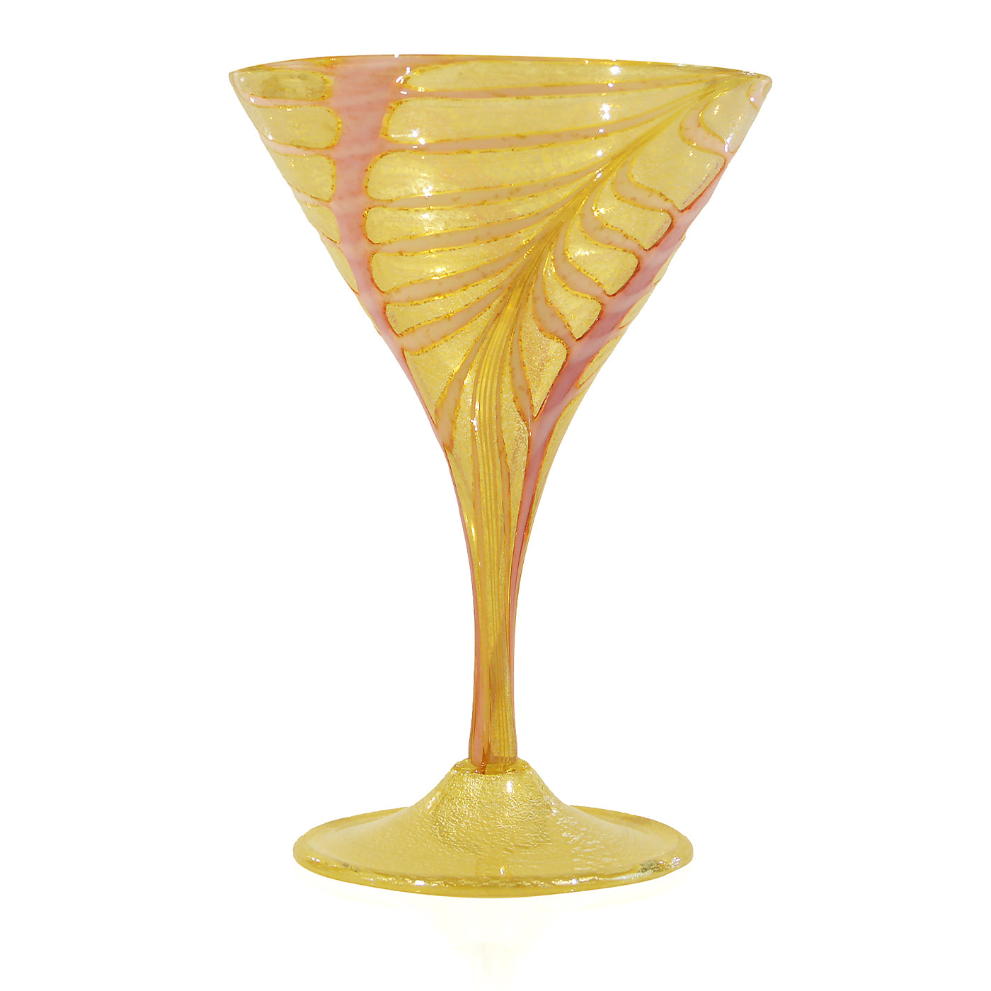 Laguna Pink and Gold Martini Glass #3 - Main view