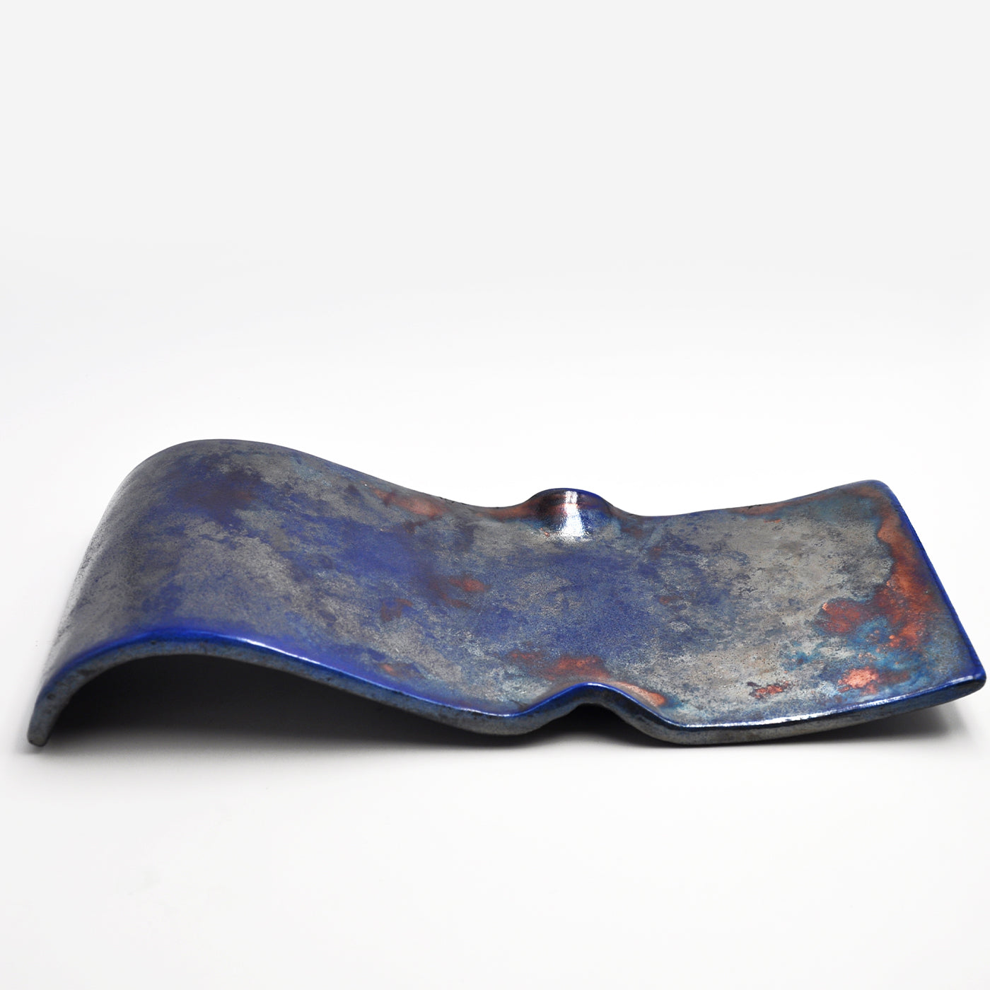 Onda Piccola Coppery/Blue Centerpiece Plate by Nino Basso - Alternative view 2