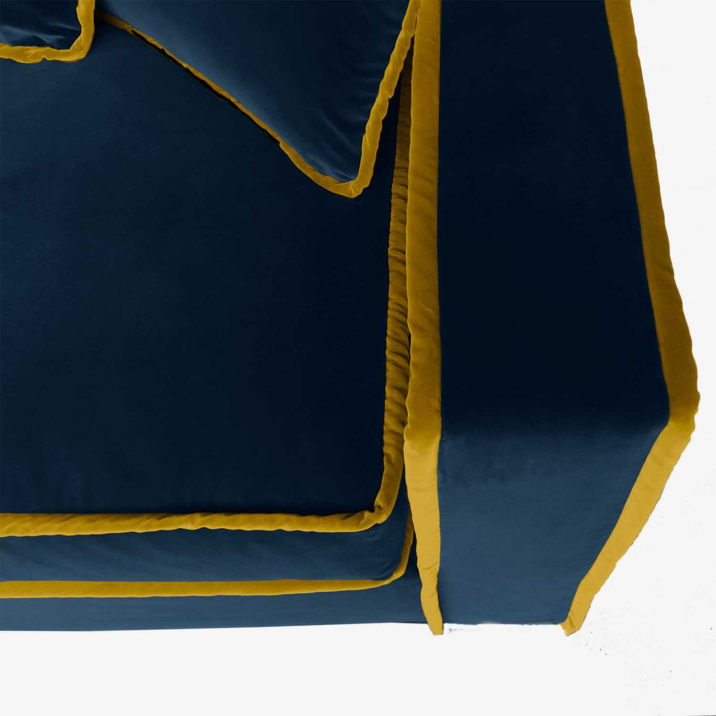 Rafaella Midnight Blue & Gold Velvet 2 Seater Sofa - Alternative view 1