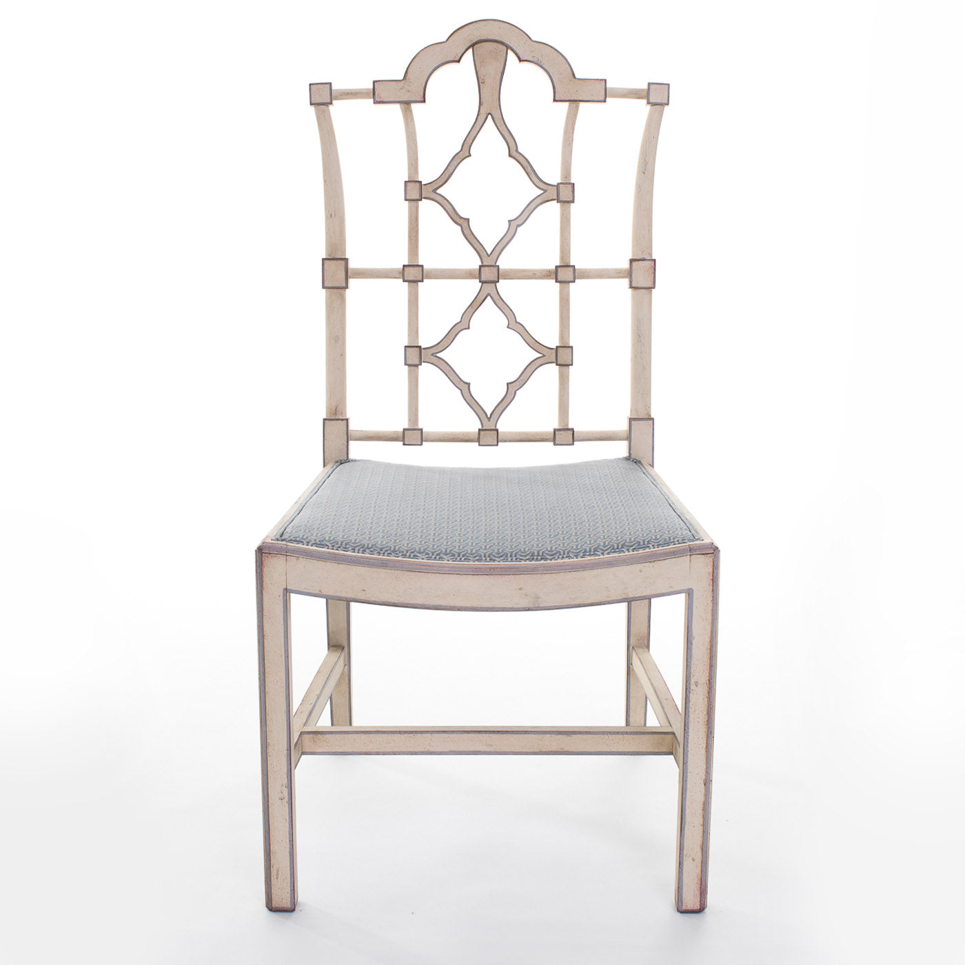 Weißer Faenza-Stuhl mit silberner Umrandung - Alternative Ansicht 5