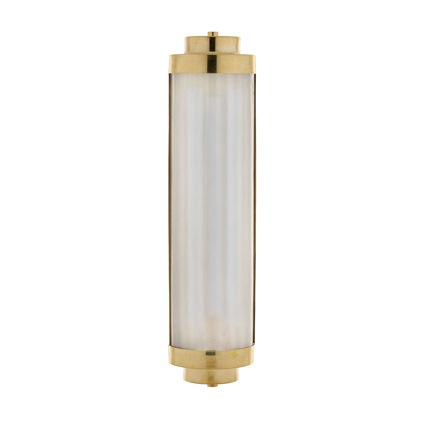 Canneté Semi-cylindrical Brass Wall Sconce - Main view