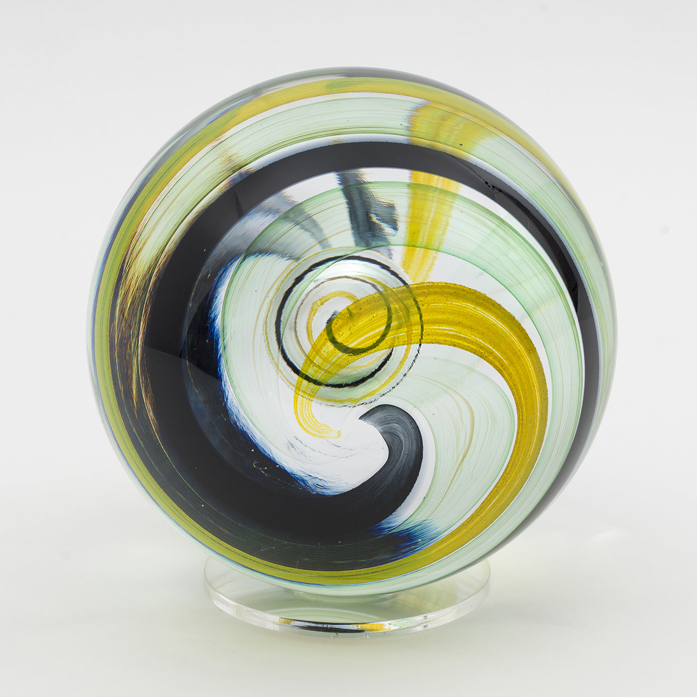 Gold & Black Glass Sphere - Alternative view 2