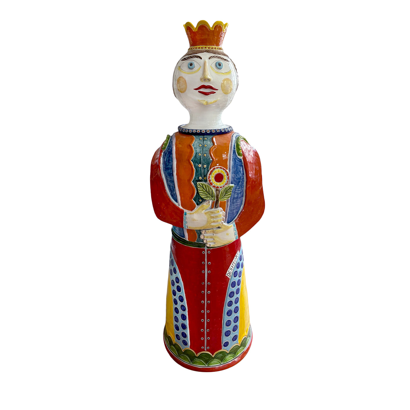 Paladino Regina XL Polychrome Ceramic Sculpture - Main view