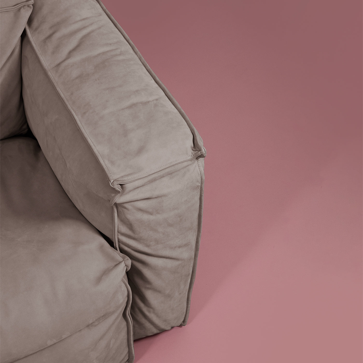 Sibylia Beige Leather Armchair - Vista alternativa 3