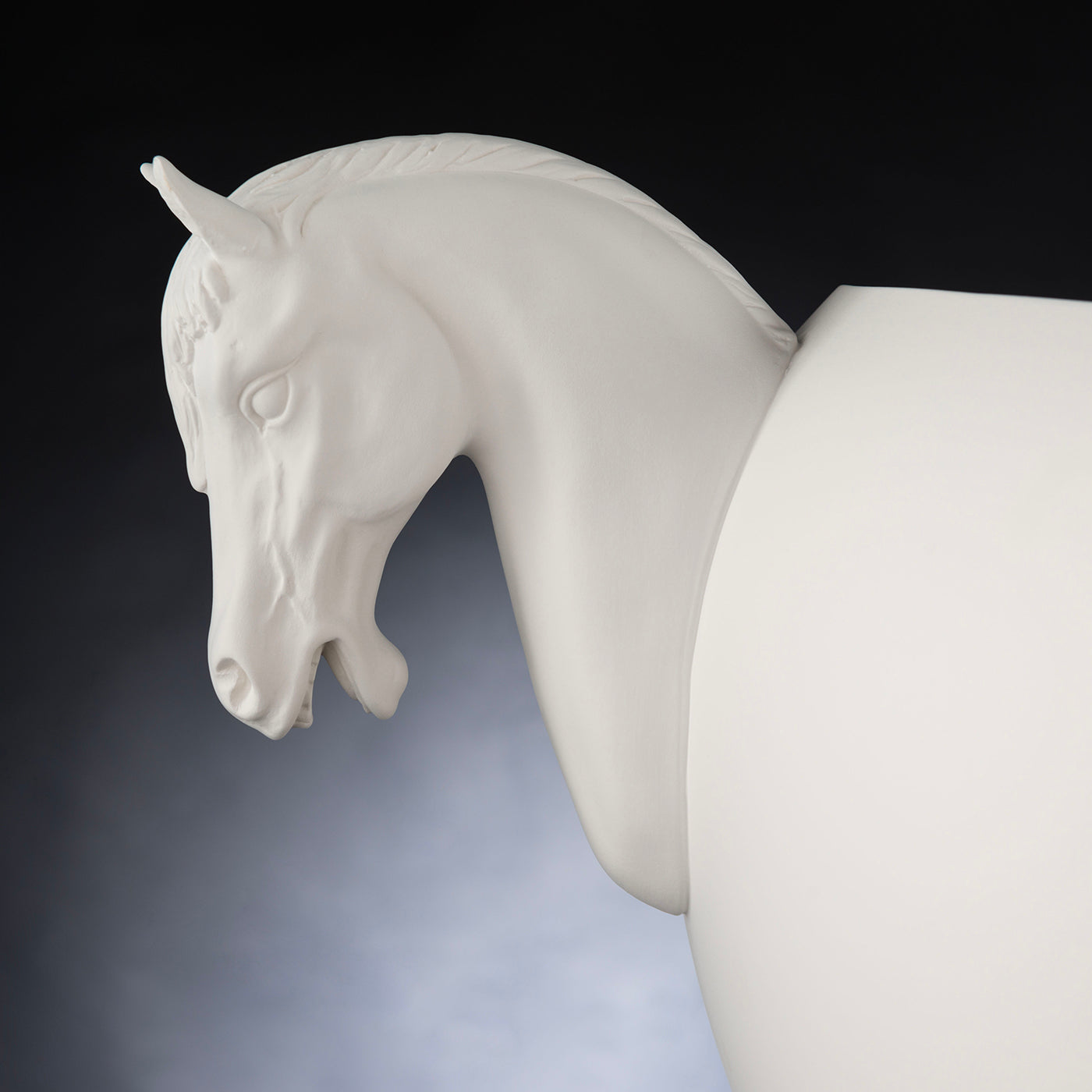 Pferd Kleine weiße dekorative Vase - Alternative Ansicht 1