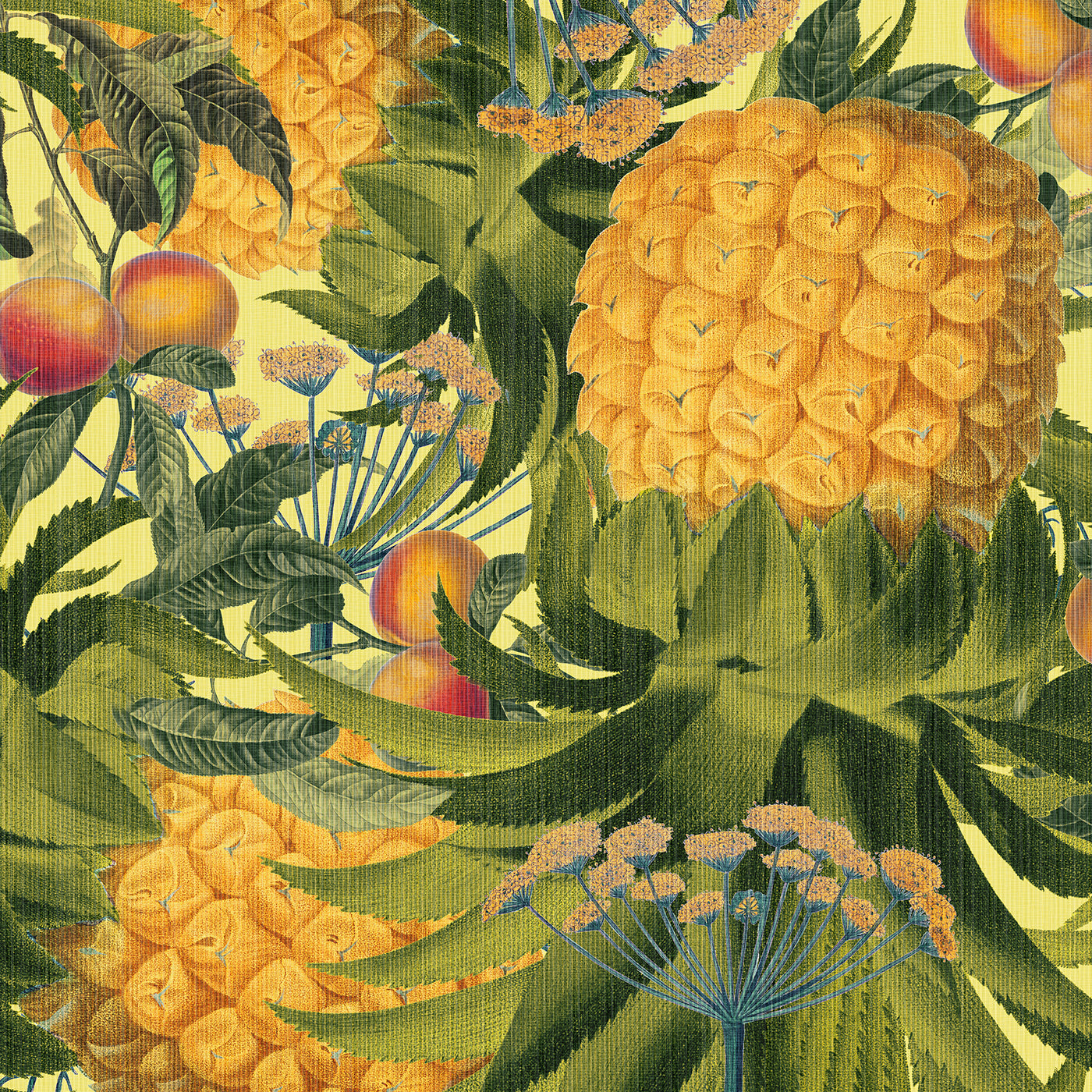 Papier peint ananas géant par Vzn Studio - Vue alternative 1