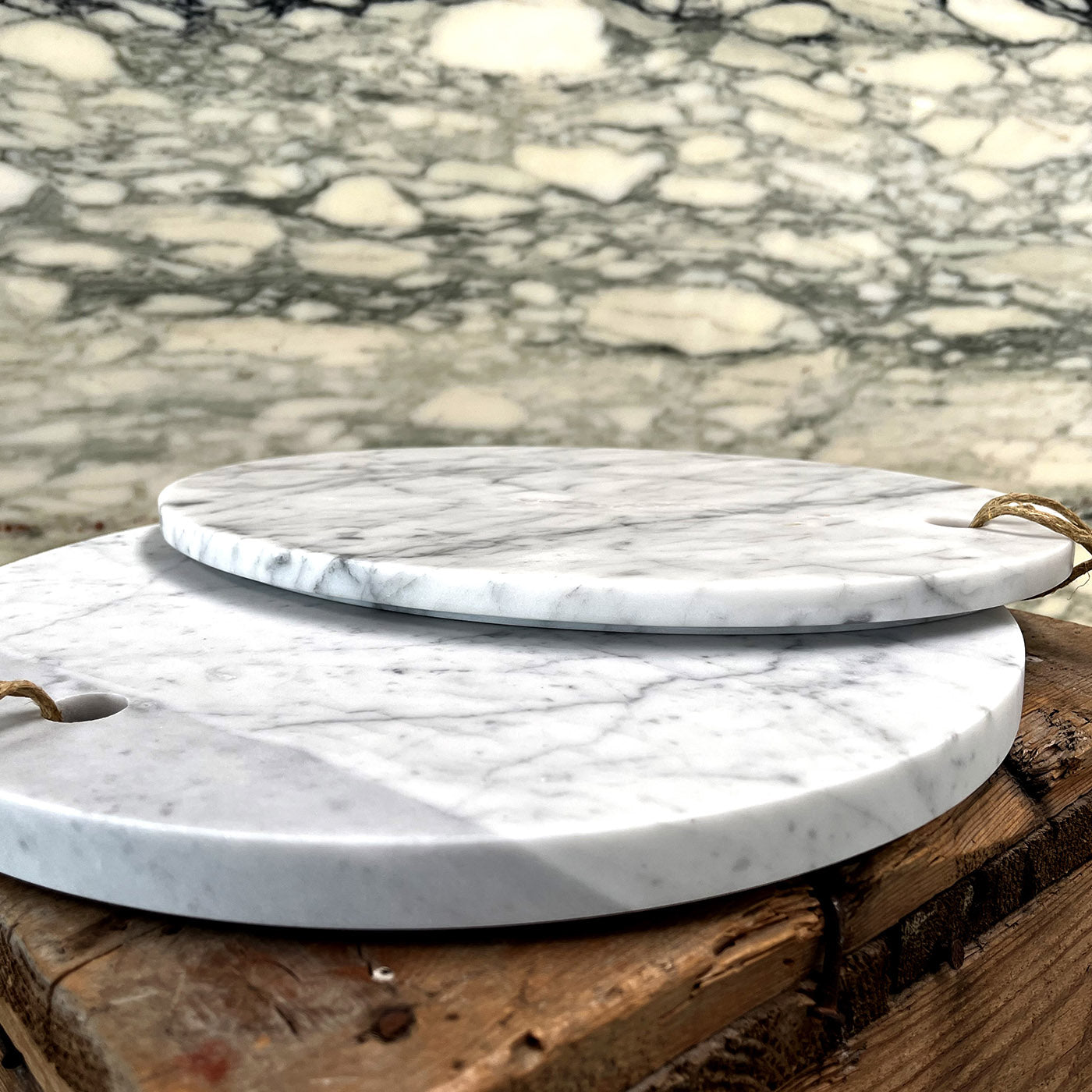 Cut Stone Oval Carrara Cutting Board by M. Montanari - Alternative view 5
