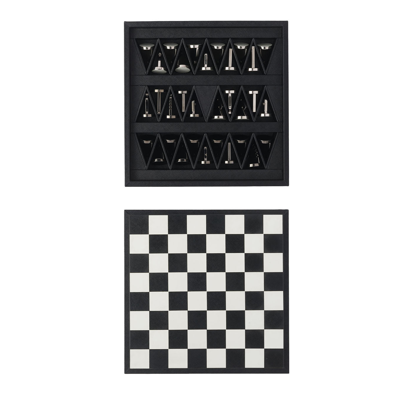 Gioco scacchi in pelle Saffiano - Vista principale