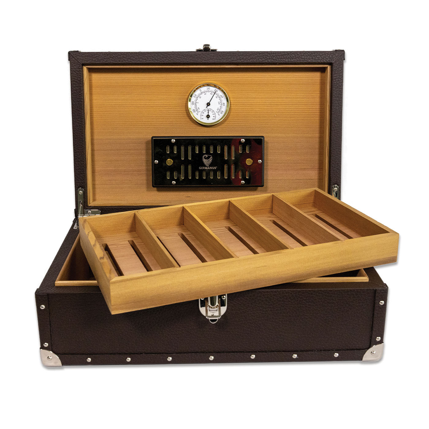 Kakaobraun Zigarren Humidor Box für 100  - Alternative Ansicht 1