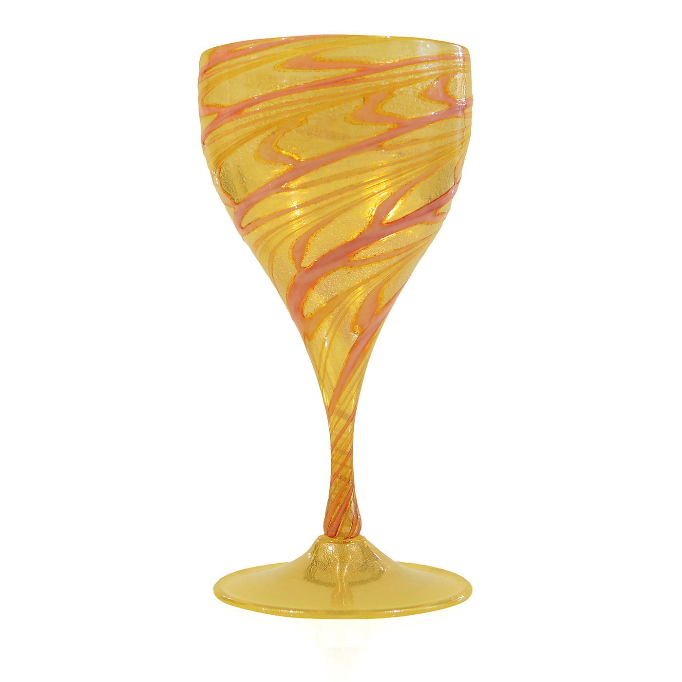 Bicchiere da vino bianco Laguna rosa e oro #5 - Vista principale