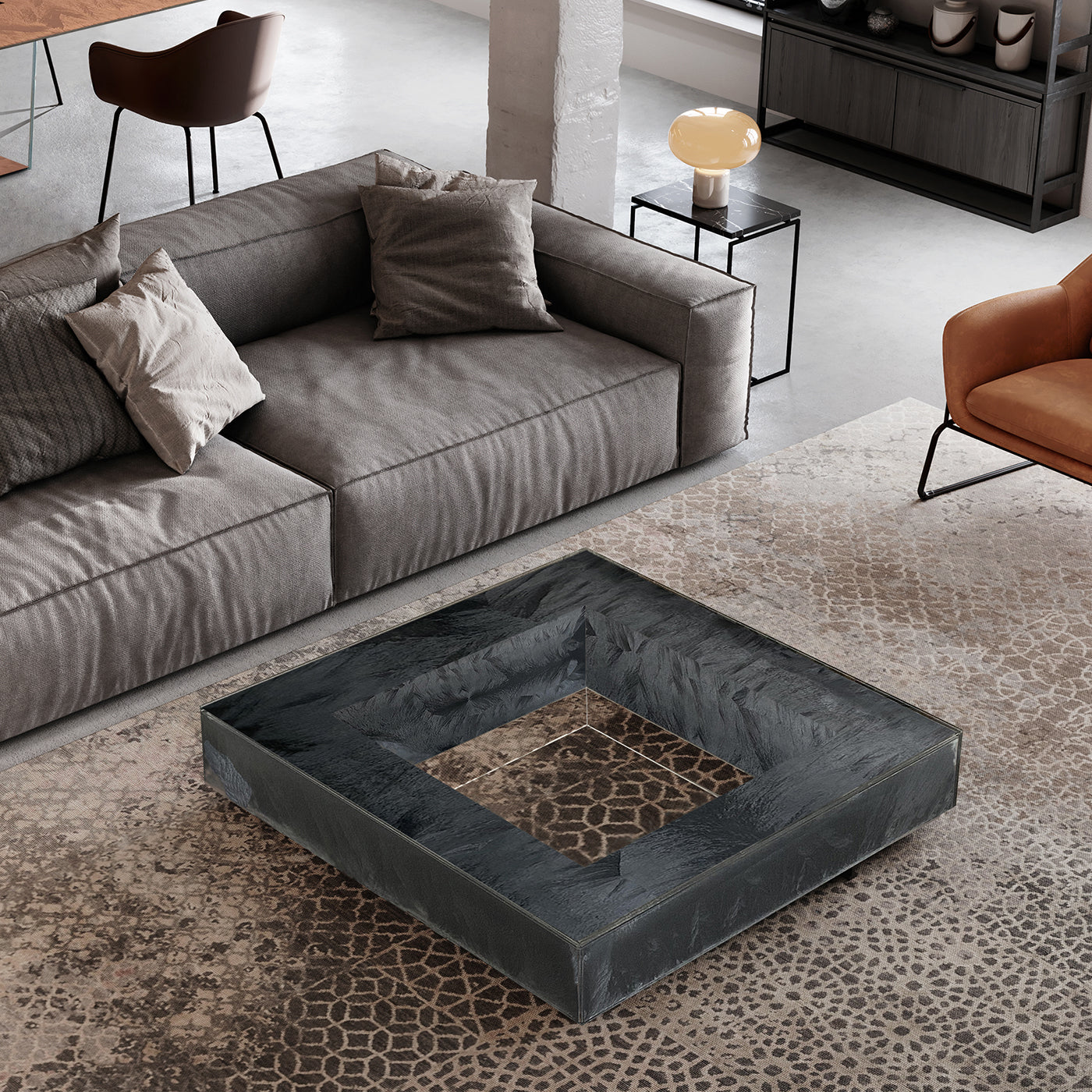 Kite Large Anthracite Coffee Table by Fabio Casali  - Alternative view 1