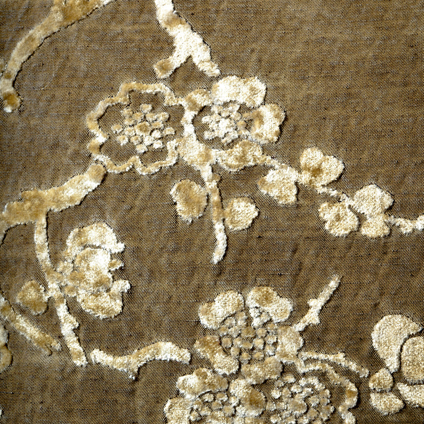 Cotognastro Square Floral Golden Velvet Cushion - Vue alternative 2