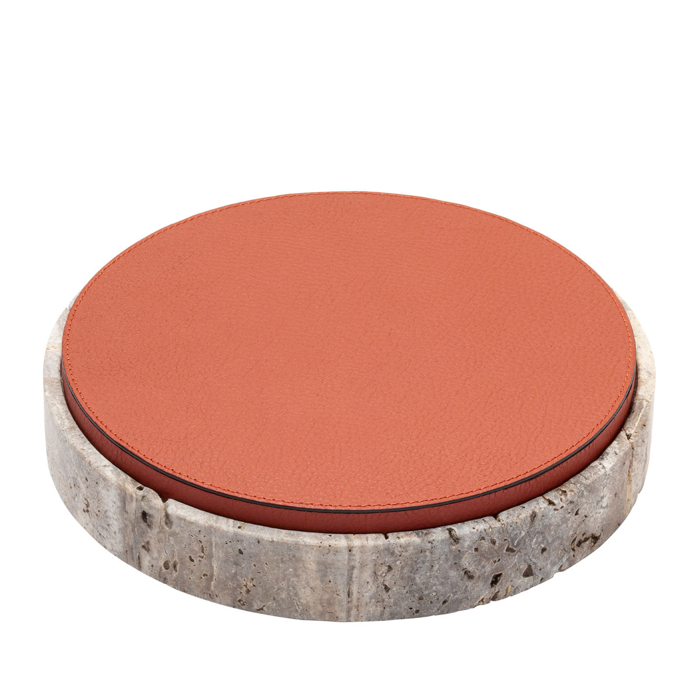 Giza Leather & Marble Round Box #6 - Main view