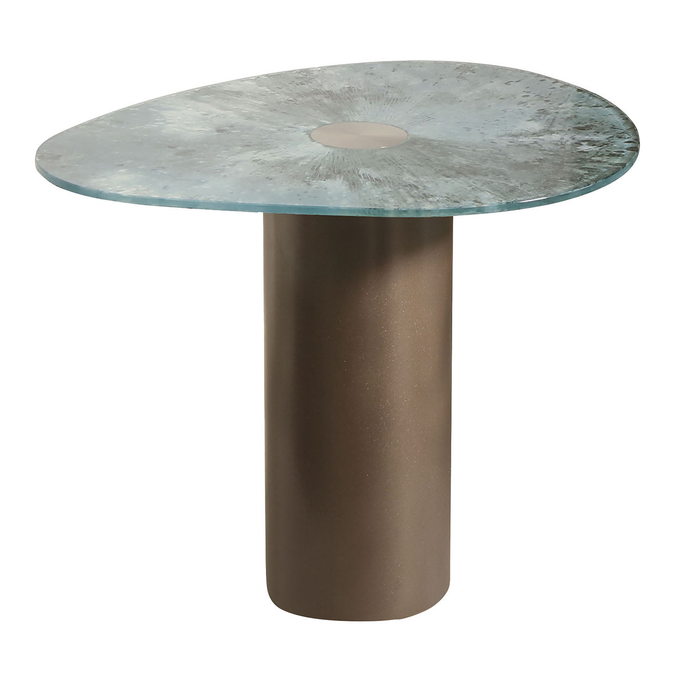 Marea Small Side Table with Tempered Glass Top - Main view