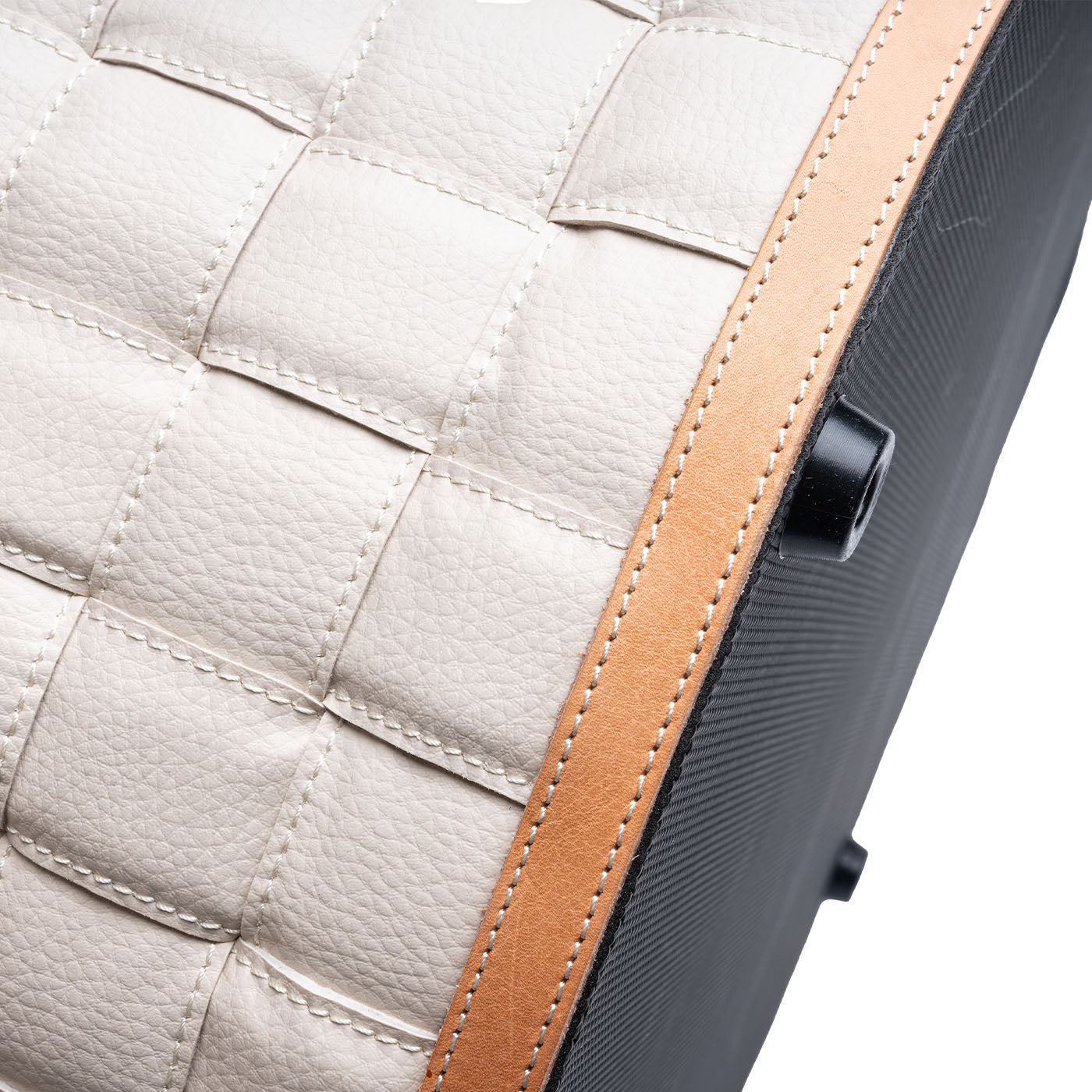 Ponza Knotted Cream Faux-Leather Basket - Alternative view 1