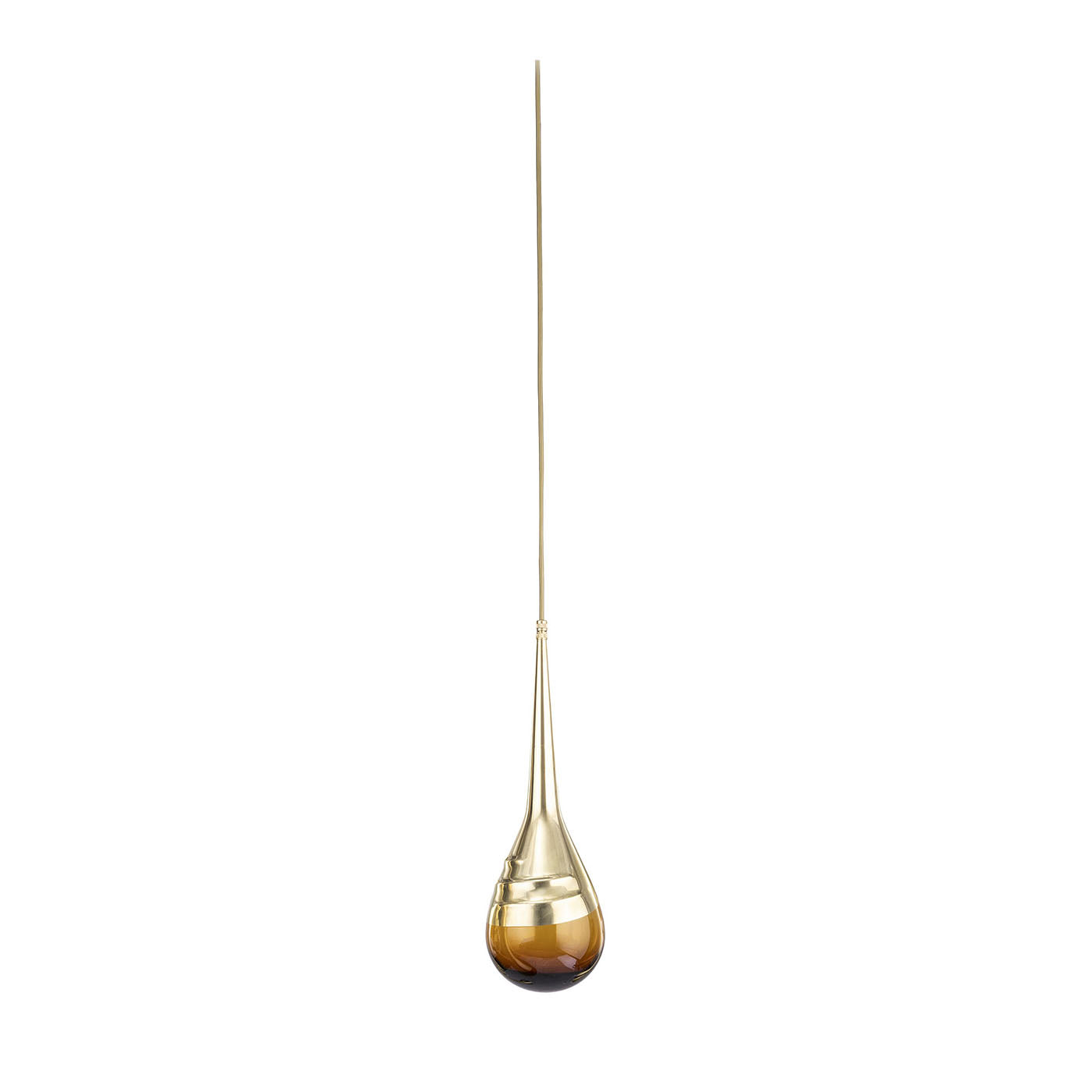 Pendant Lamp with Embossed  Brass Covering - Main view